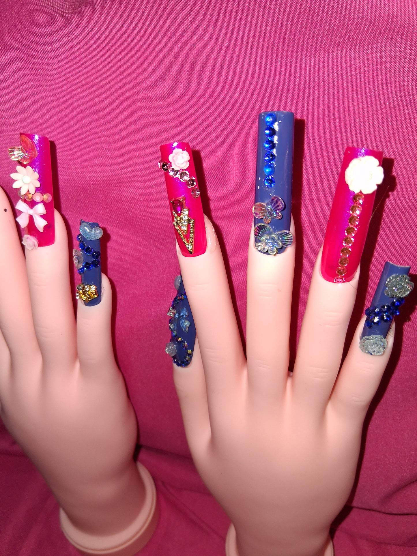 COCOMONEY NAILS CUSTOM 1 OF 1 GLUE ON PRESS ON COMES WITH FREE GIFTS #o16