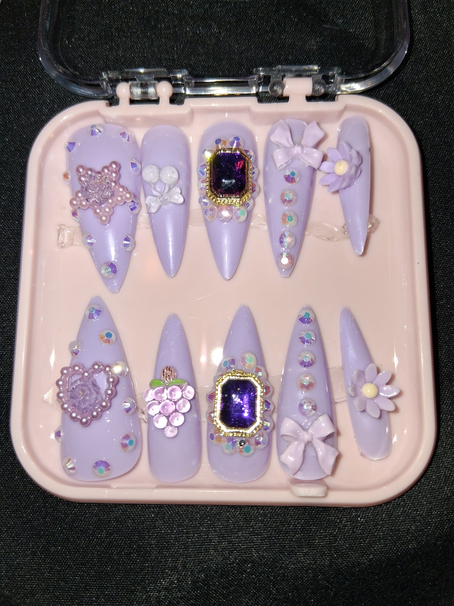 COCOMONEY NAILS CUSTOM 1 OF A KIND PIECES ACRYLIC COMES WITH FREE GIFTS