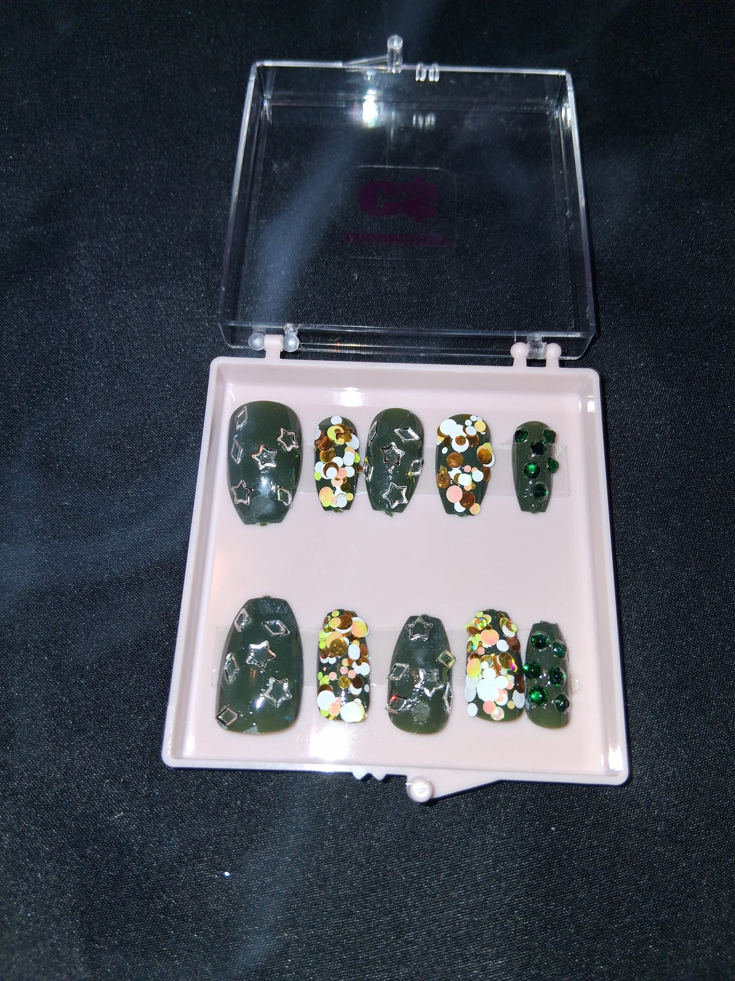 COCOMONEY NAILS CUSTOM 1 OF A KIND PIECES ACRYLIC COMES WITH FREE GIFTS