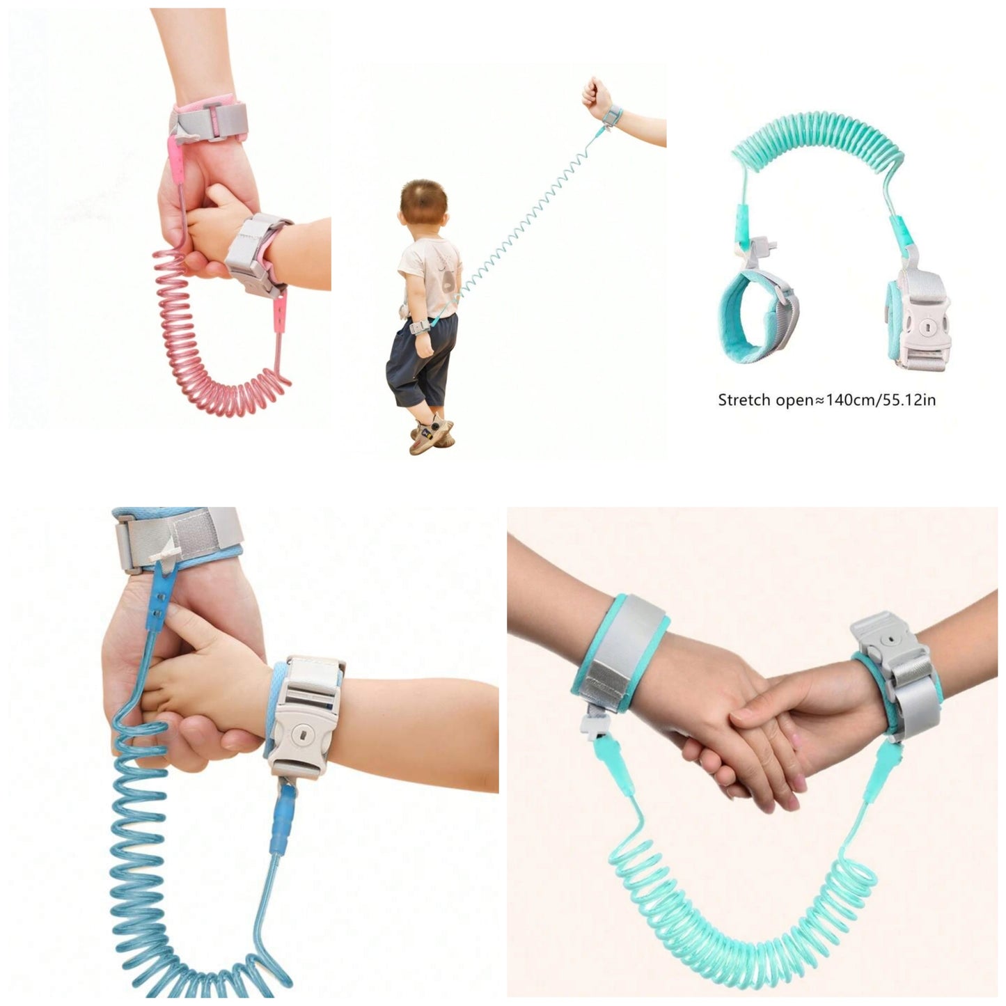 1pc Anti-Lost Tether Baby Wrist Link Chain Retractable Anti-Lost Rope Leash Bracelet With Key Lock, Upgraded Version 100%polyester
