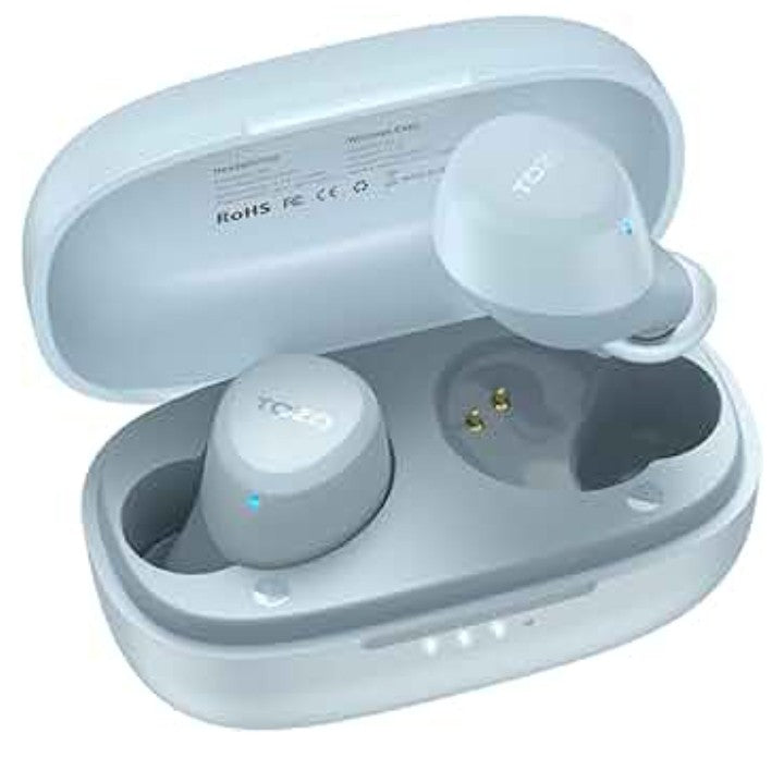 TOZO A1 Mini Wireless Earbuds Bluetooth 5.3 in Ear Light-Weight Headphones Built-in Microphone, IPX5 Waterproof, Immersive Premium Sound Long Distance Connection Headset with Charging Case,