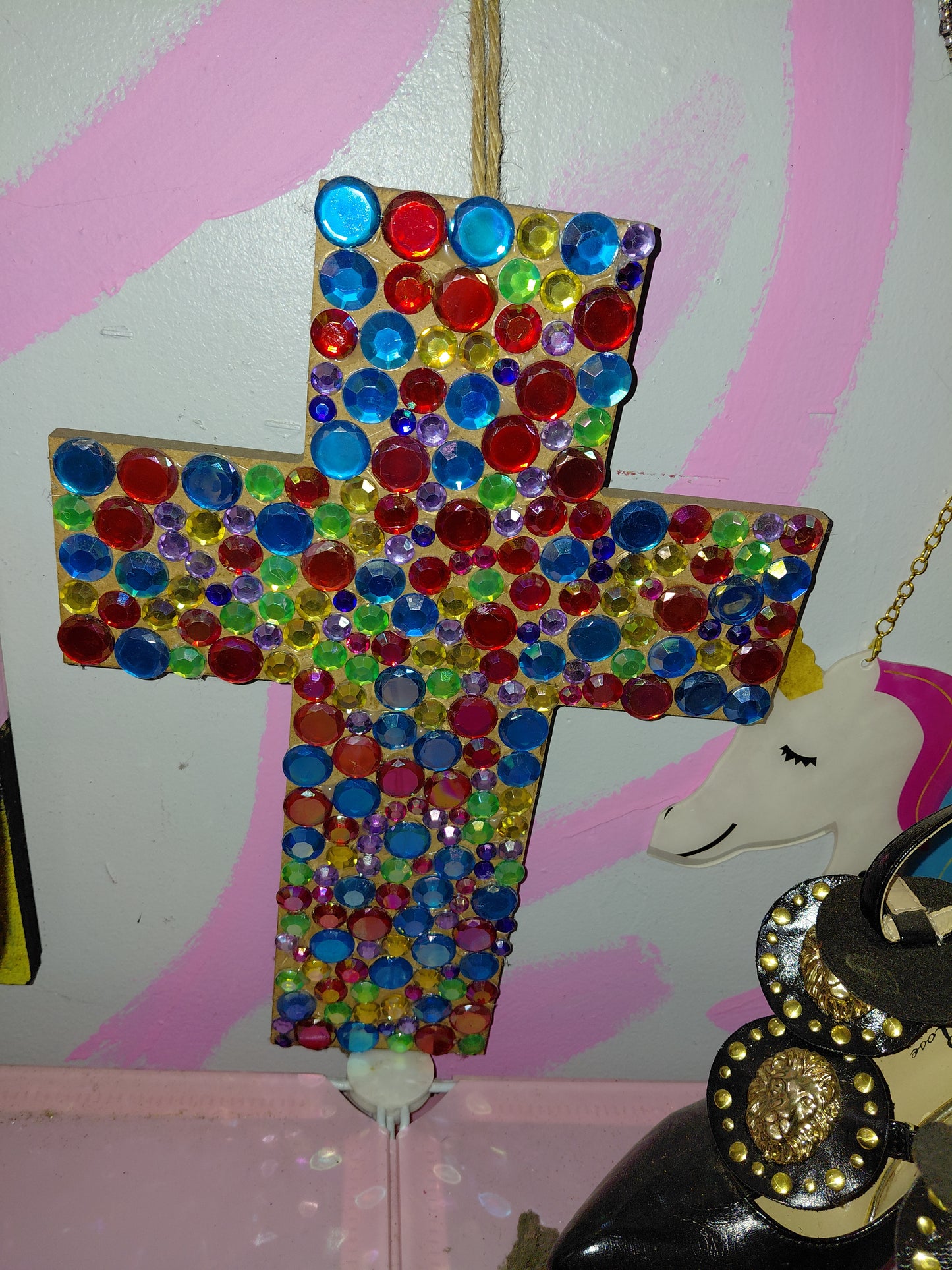 COCOMONEY ART Cross Gem 1 OF 1 CUSTOM PIECE BY COCOMONEY