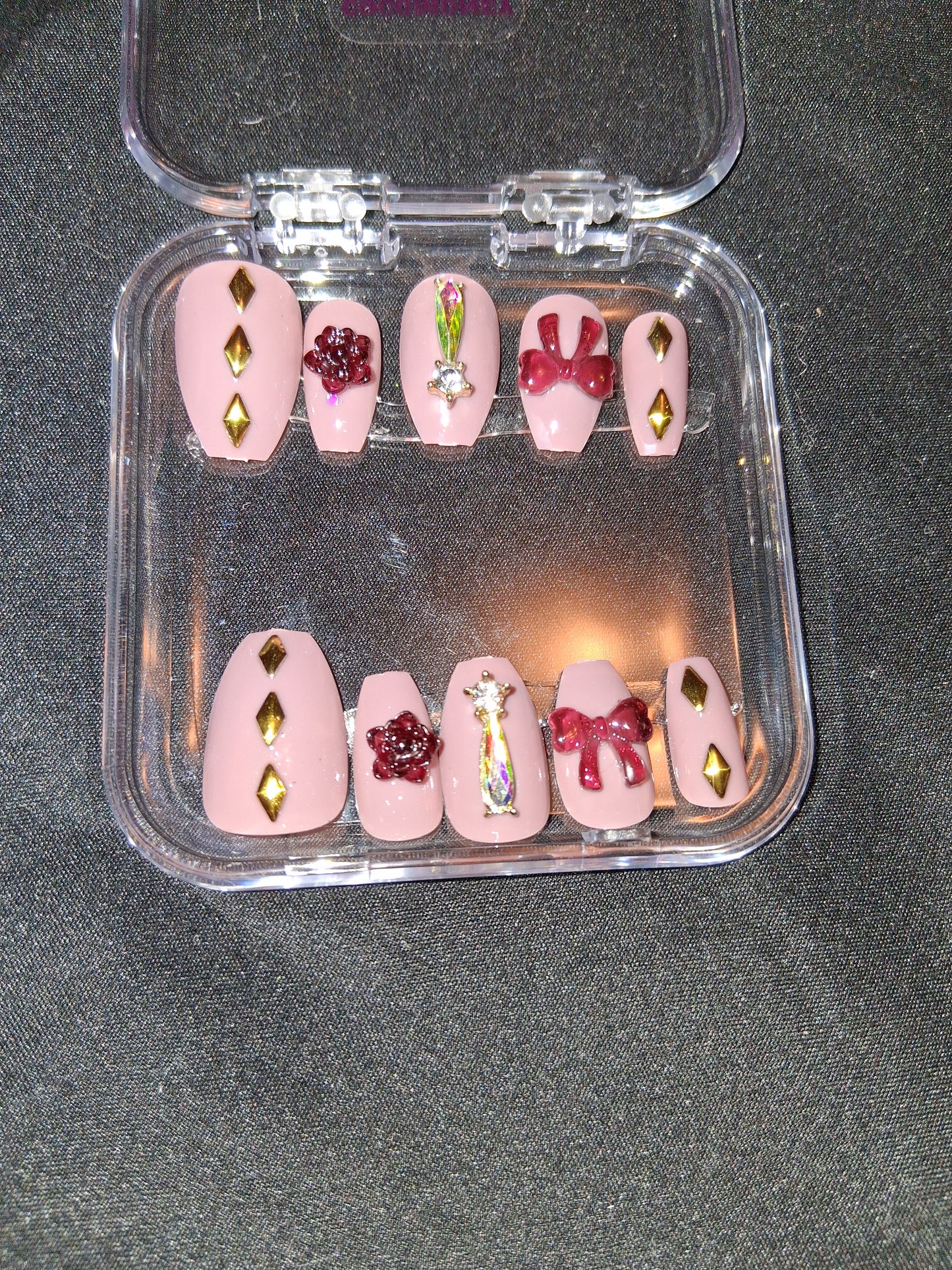COCOMONEY NAILS CUSTOM ONE OF A KIND PIECES WITH NAIL BAG AND FREE GIFTS