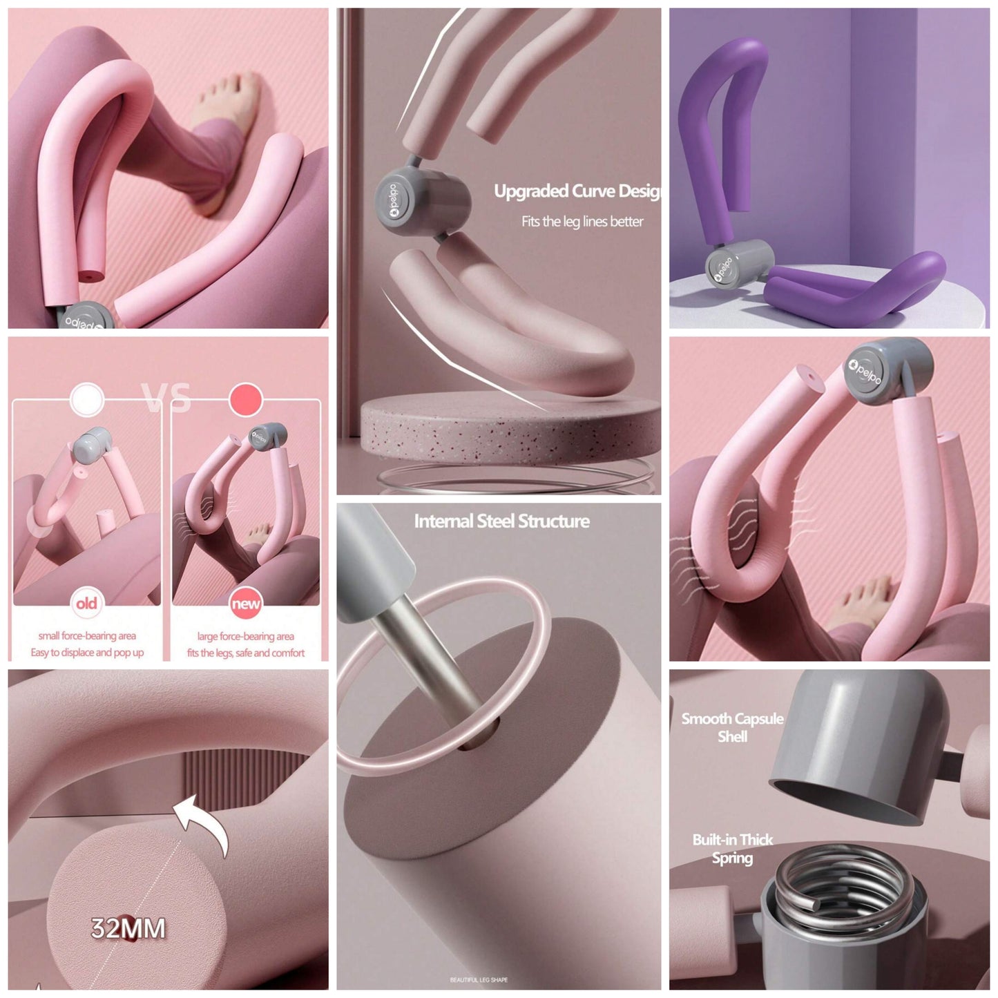 1pc Women Hip Pelvic Floor Trainer For Chest Arms Hip Legs Muscles Lift Home Gym Fitness Equipment material eva