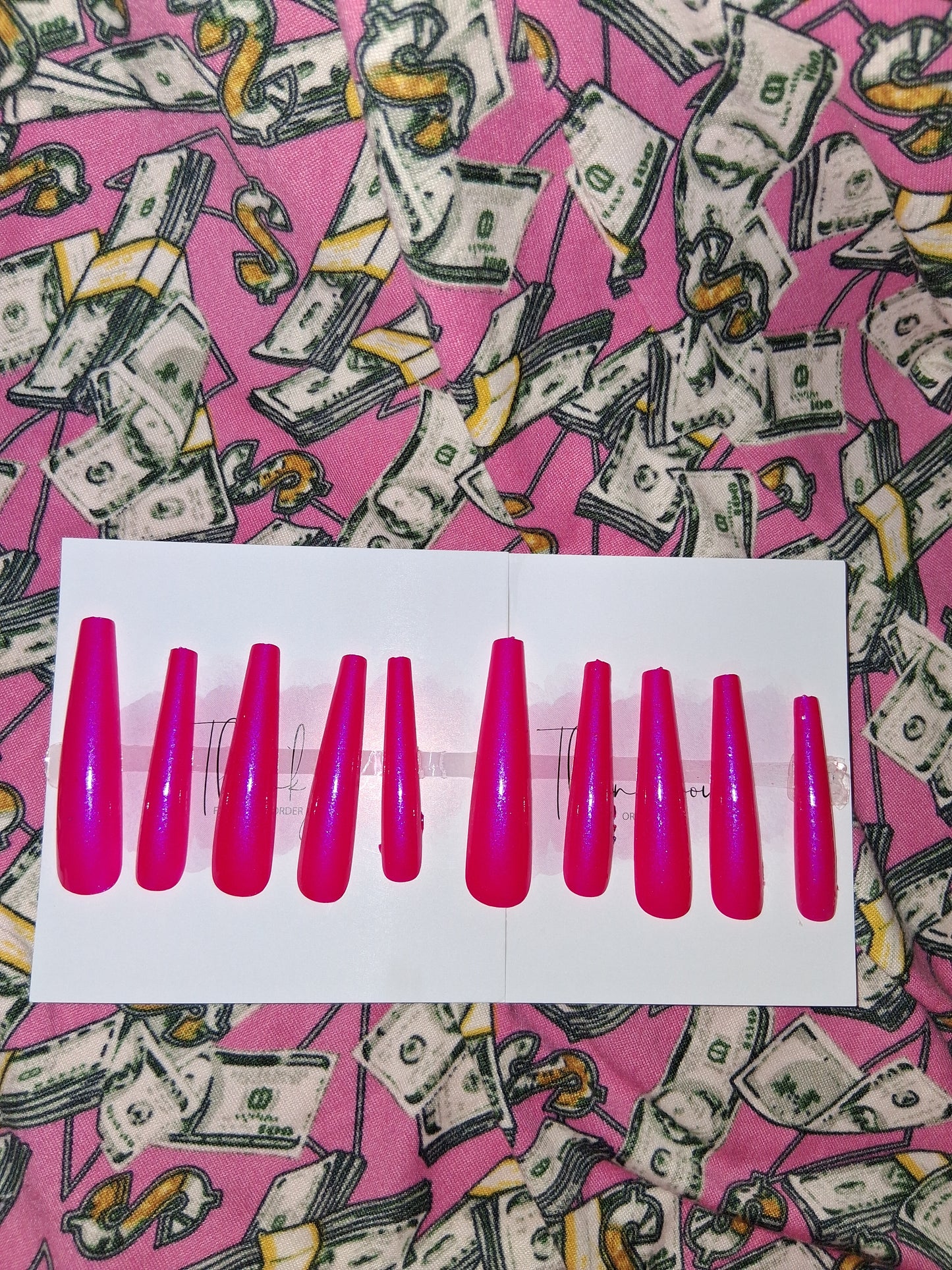 COCOMONEY NAILS CUSTOM 1 OF 1 GLUE ON PRESS ON COMES WITH FREE GIFTS #g2