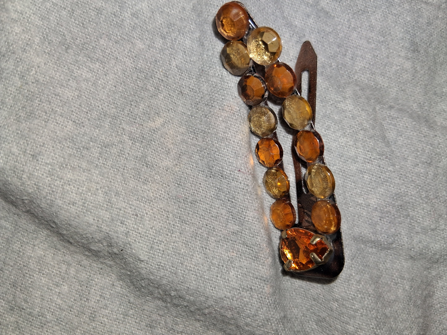 COCOMONEY HAIR CLIP 3INCH CUSTOM 1 OF A KIND PIECE with gemstones