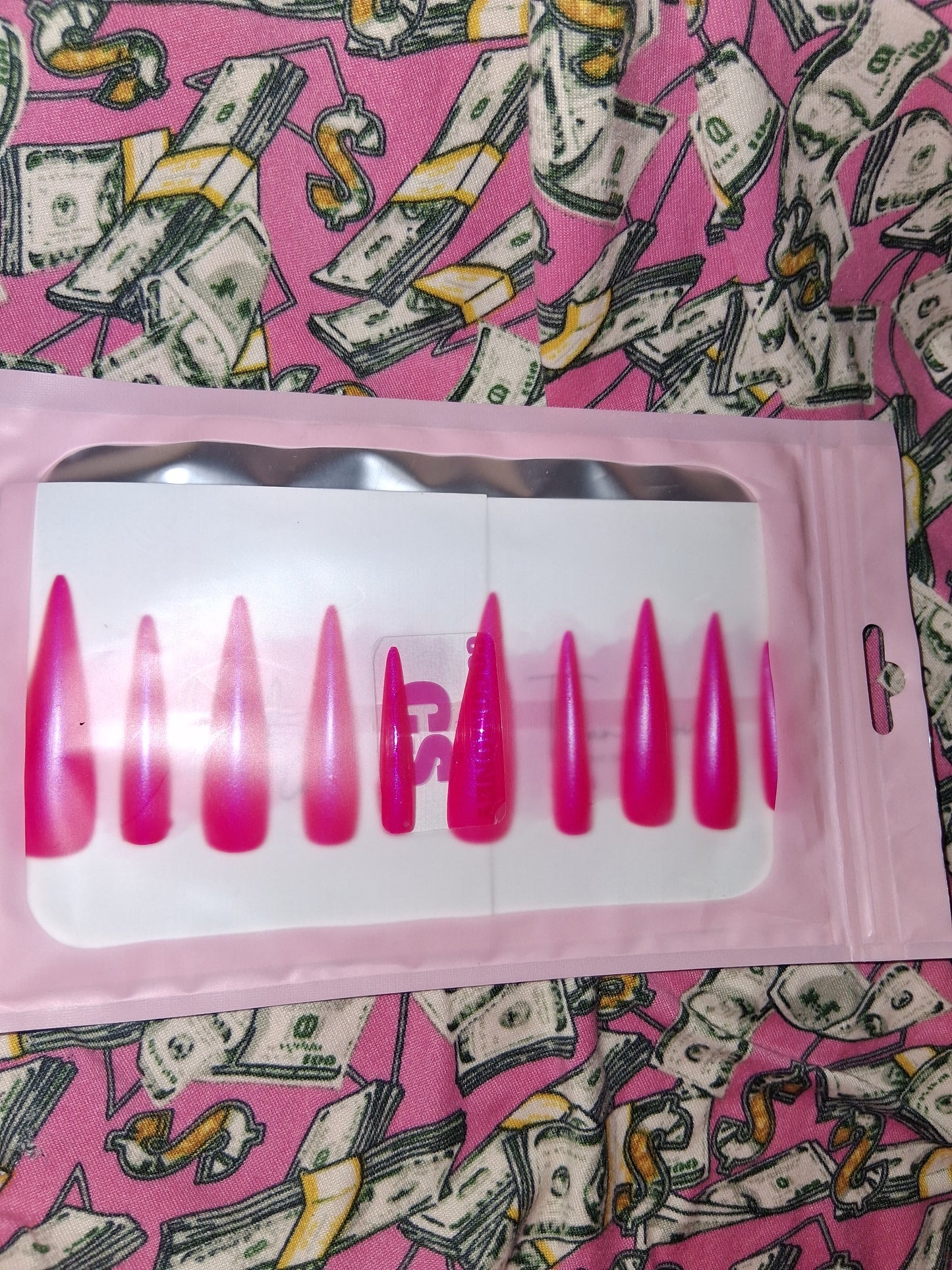 COCOMONEY NAILS CUSTOM 1 OF 1 GLUE ON PRESS ON COMES WITH FREE GIFTS #g17