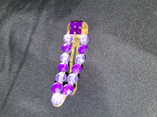 COCOMONEY HAIR CLIP 3INCH CUSTOM 1 OF A KIND PIECE with gemstones