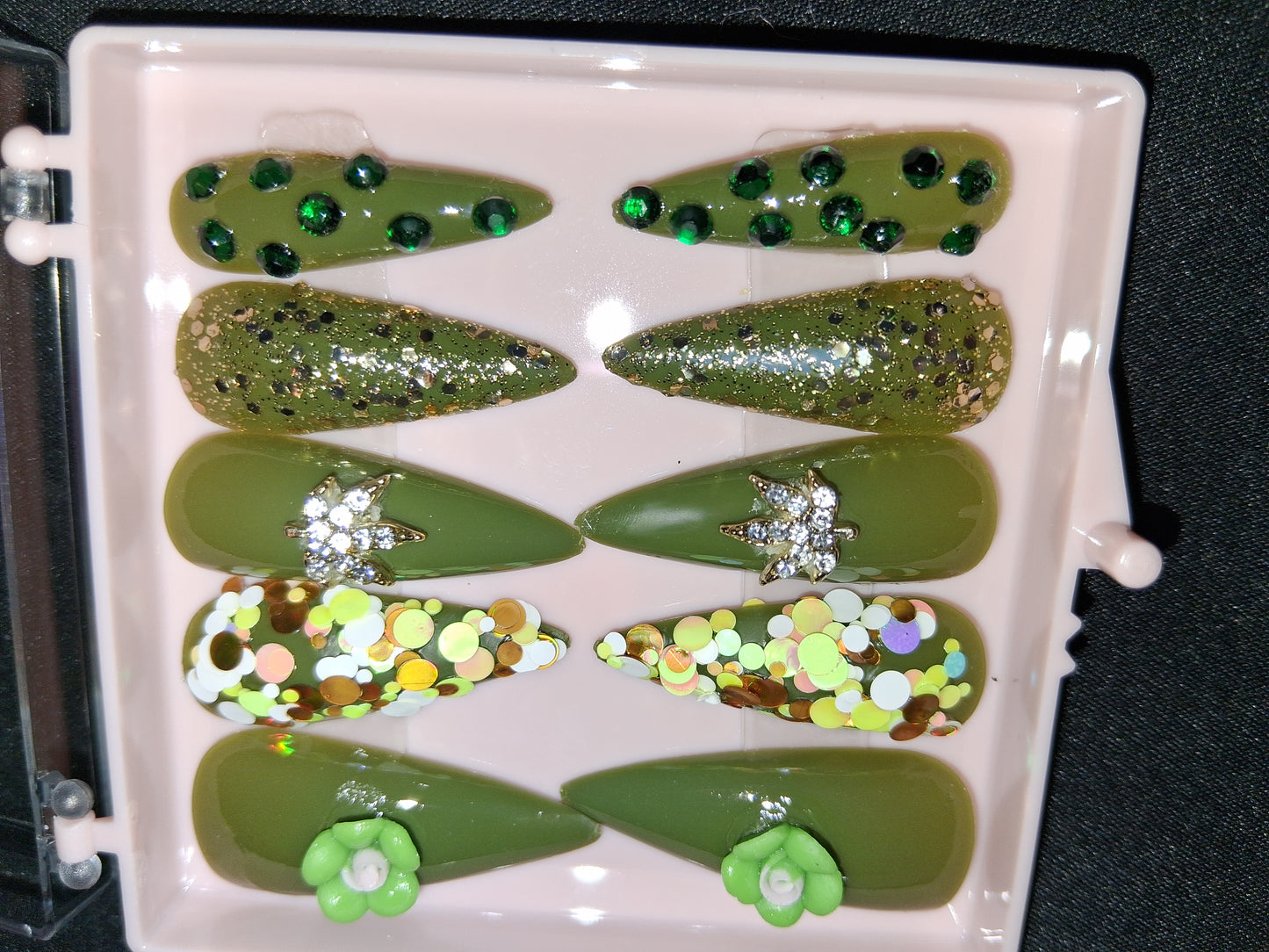 COCOMONEY NAILS CUSTOM ONE OF A KIND PIECES WITH NAIL BAG AND FREE GIFTS ACRYLIC