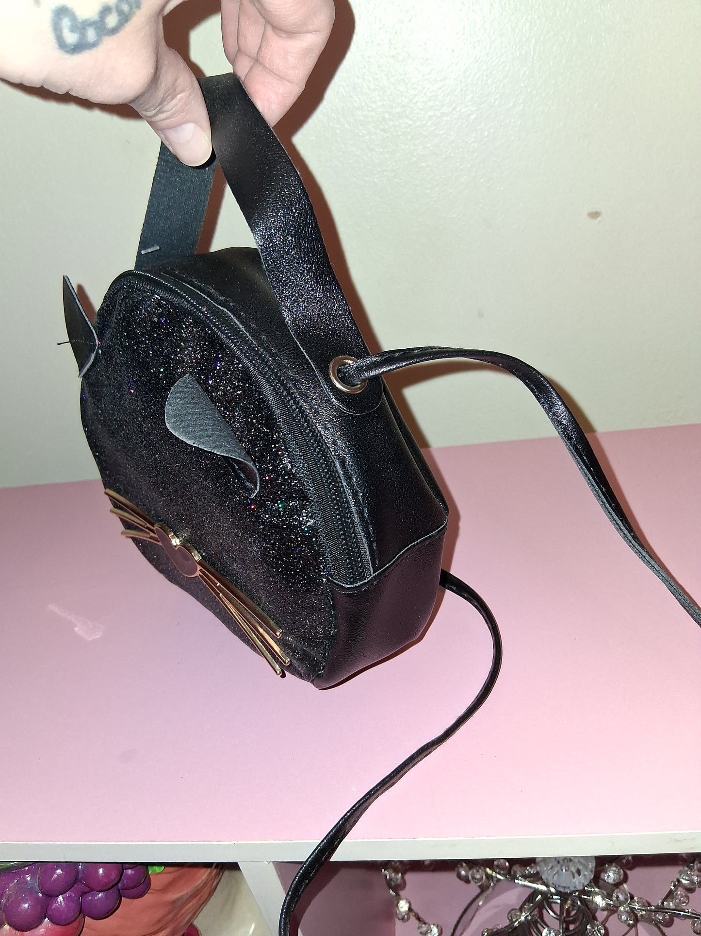 COCOMONEY MINI PURSE BLACK CAT 6IN BY 6IN BY 2IN only 1