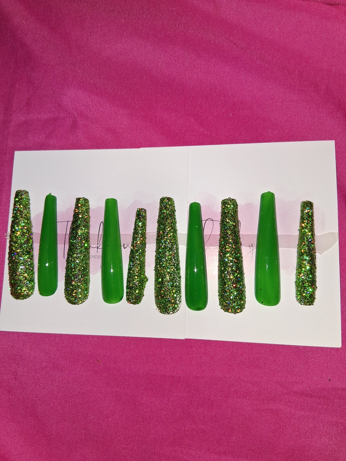 COCOMONEY NAILS CUSTOM 1 OF 1 GLUE ON PRESS ON COMES WITH FREE GIFTS #g4