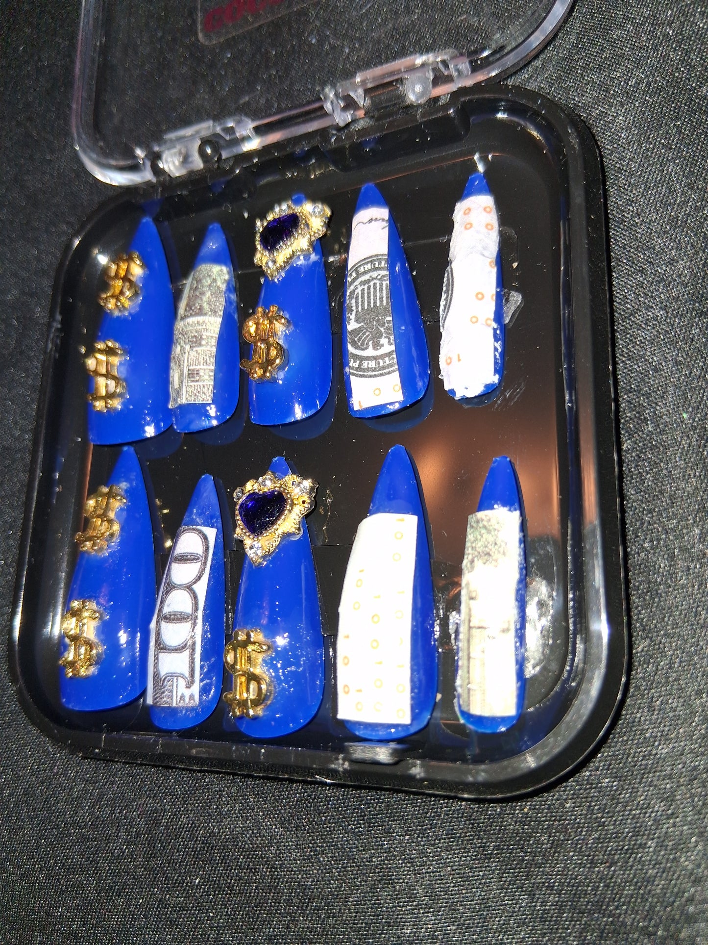 COCOMONEY NAILS CUSTOM 1 OF A KIND PIECES ACRYLIC COMES WITH FREE GIFTS