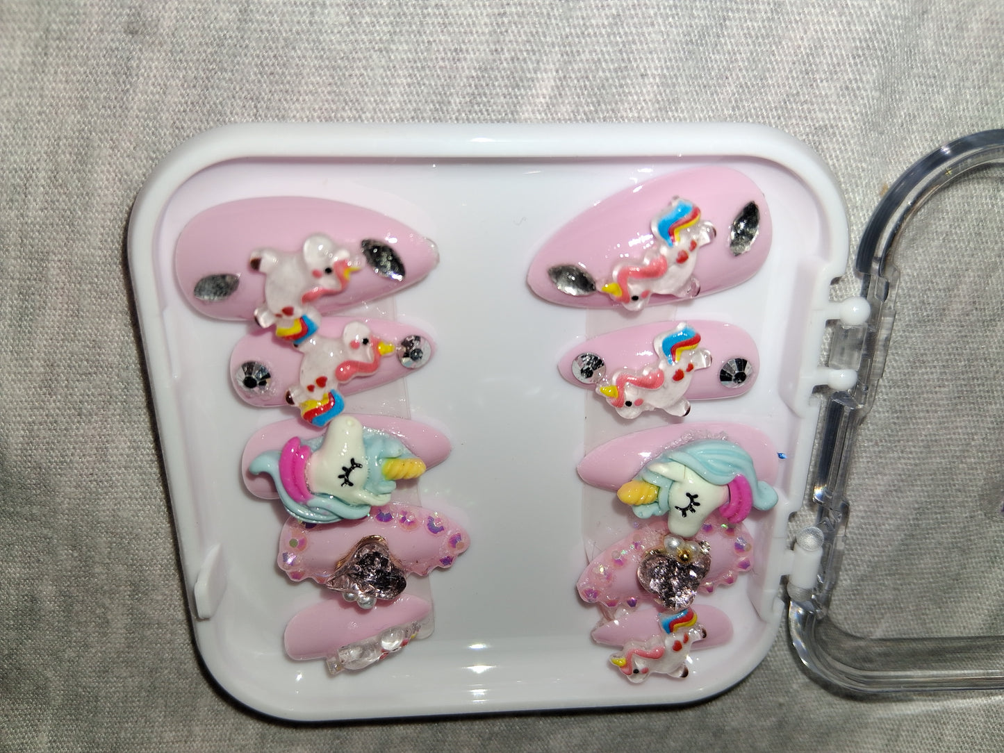 COCOMONEY NAILS CUSTOM 1 OF 1 GLUE ON PRESS ON COMES WITH FREE GIFTS #b54