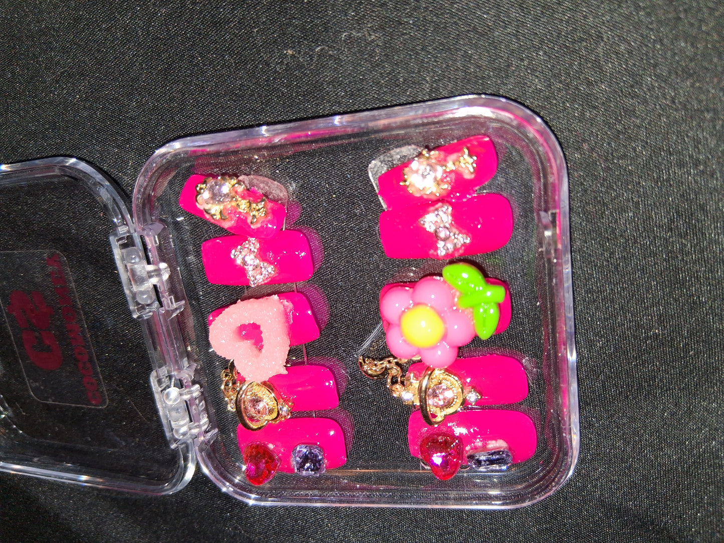 COCOMONEY NAILS CUSTOM ONE OF A KIND PIECES WITH NAIL BAG AND FREE GIFTS