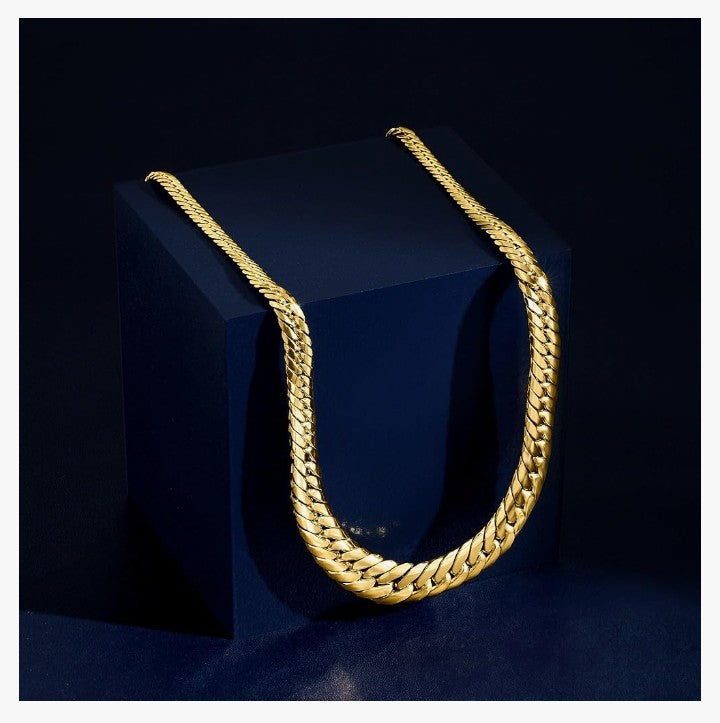Italian 18kt Yellow Gold Graduated Cuban-Link Necklace