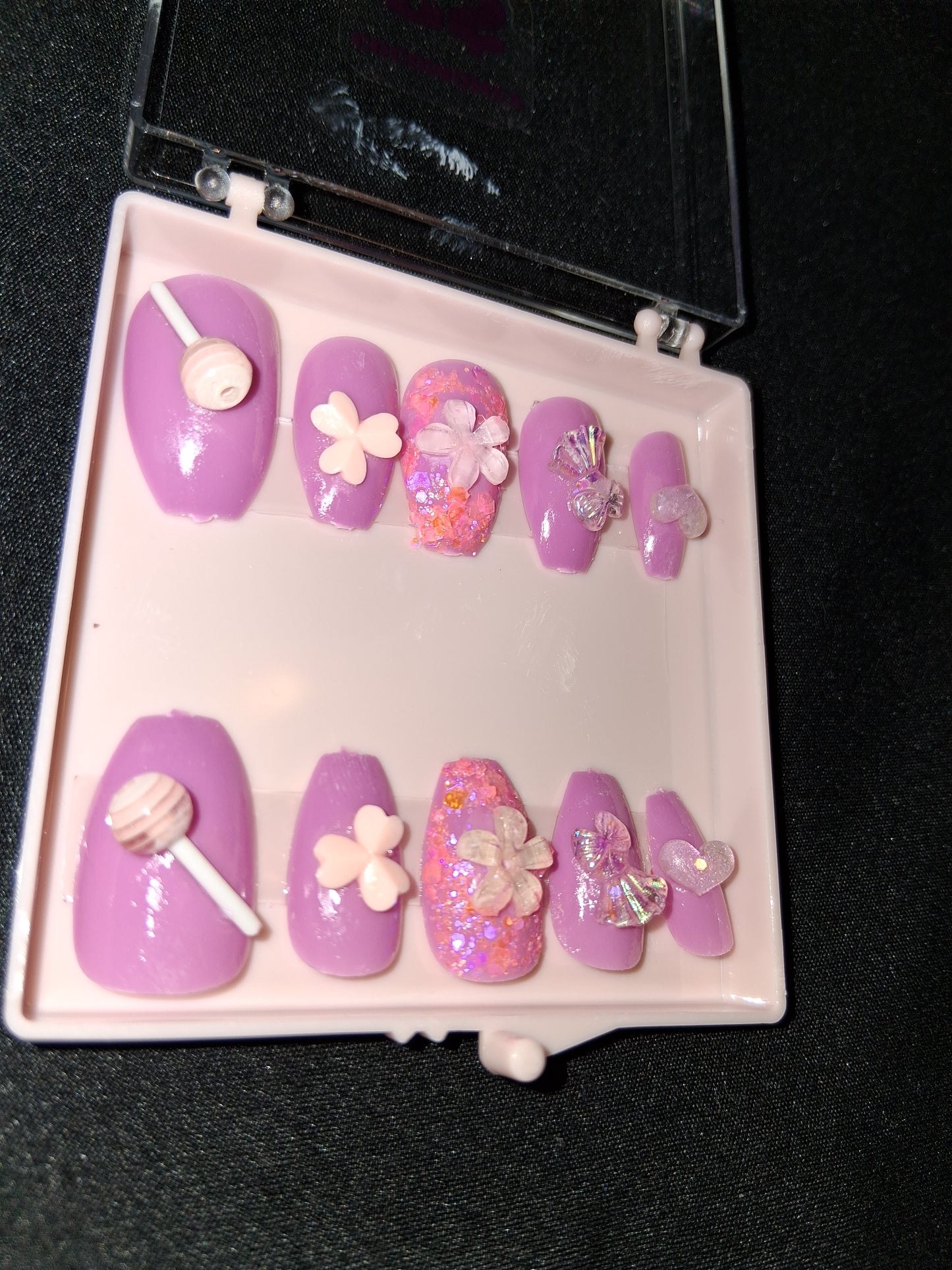 COCOMONEY NAILS CUSTOM ONE OF A KIND PIECES WITH NAIL BAG AND FREE GIFTS