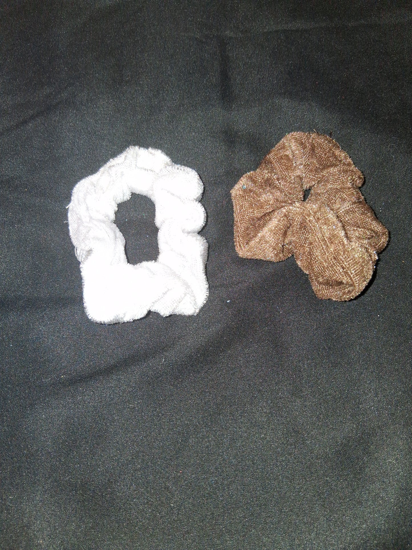 COCOMONEY HAIR SCRUNCHIES 2 PIECES SATIN OR VELVET
