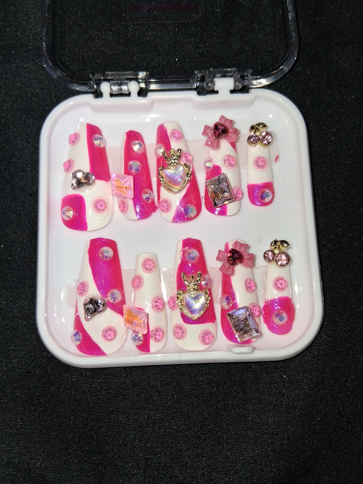 COCOMONEY NAILS CUSTOM 1 OF A KIND PIECES ACRYLIC COMES WITH FREE GIFTS