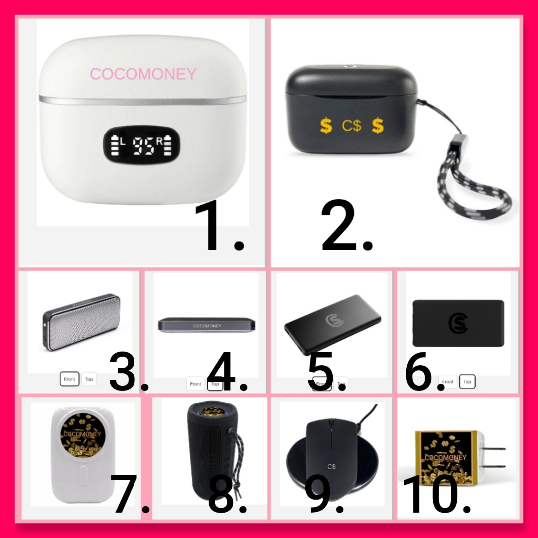 Choose your item by number on it