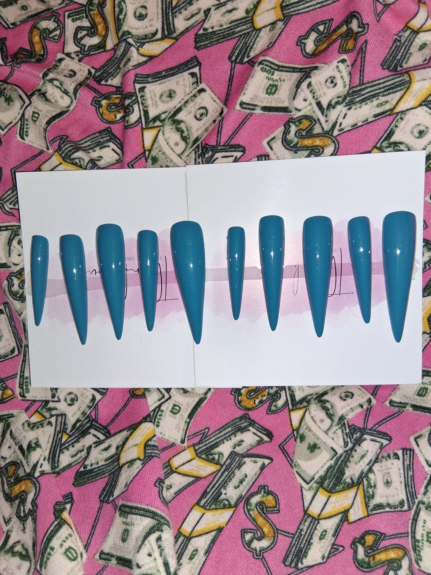 COCOMONEY NAILS CUSTOM 1 OF 1 GLUE ON PRESS ON COMES WITH FREE GIFTS #g19