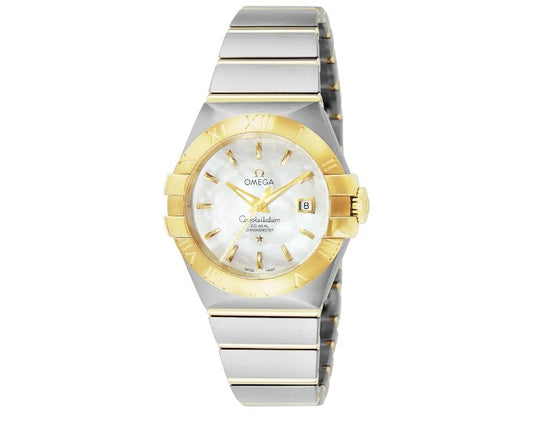 Omega
Omega Constellation Chronometer Mother of Pearl Dial Steel and 18kt Yellow Gold Ladies Watch 123.20.31.20.05.002