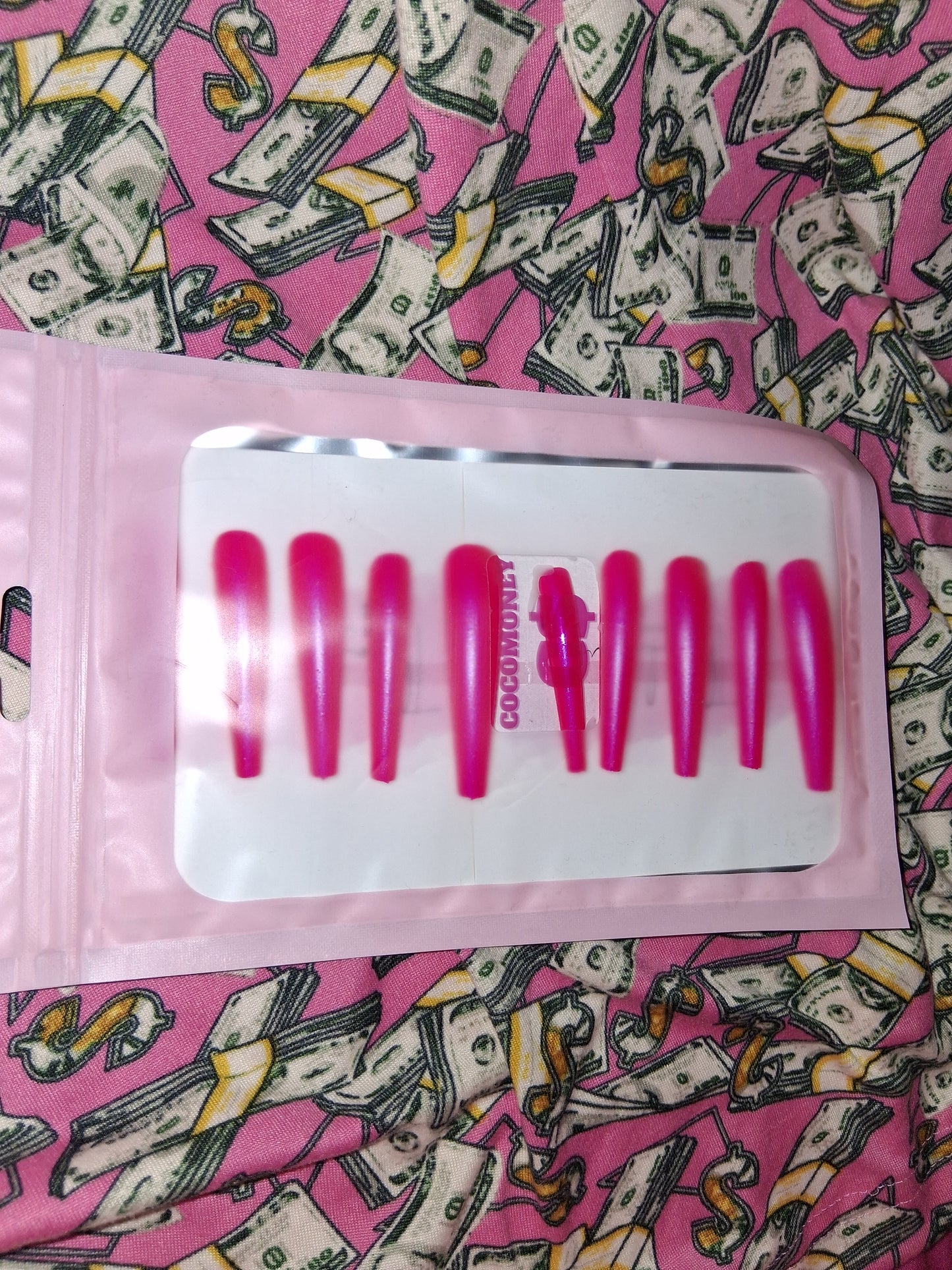 COCOMONEY NAILS CUSTOM 1 OF 1 GLUE ON PRESS ON COMES WITH FREE GIFTS #g2