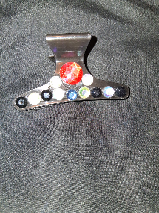 COCOMONEY HAIR CLIP 3INCH CUSTOM 1 OF A KIND PIECE with gemstones