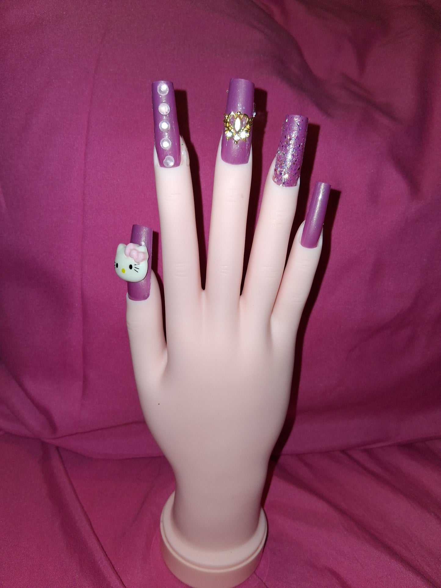COCOMONEY NAILS CUSTOM 1 OF 1 GLUE ON PRESS ON COMES WITH FREE GIFTS #o69