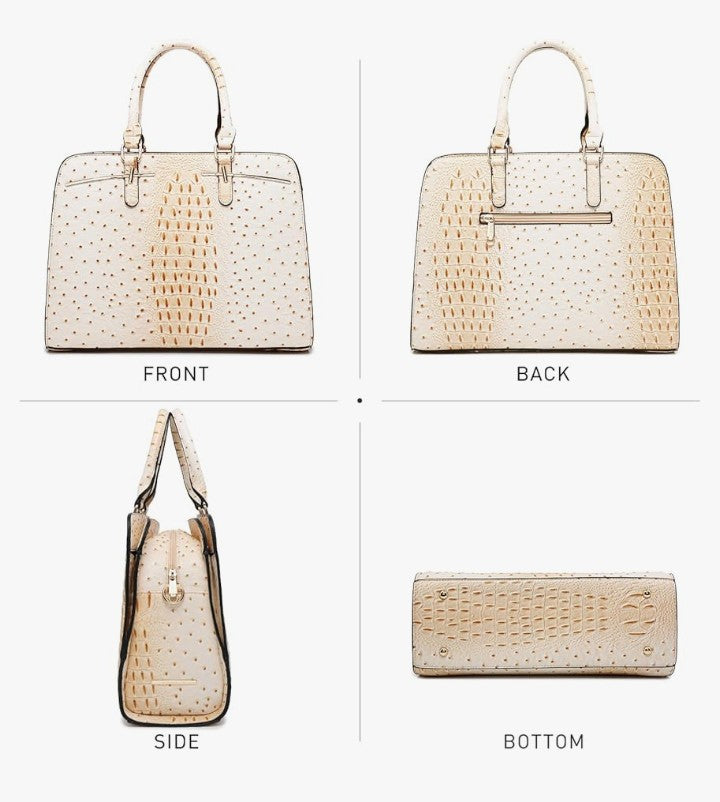 Women Handbag Wallet Tote Bag Shoulder Bag Hobo Bag Top Handle Satchel Purse Set 2pcs w/ 3 Compartments