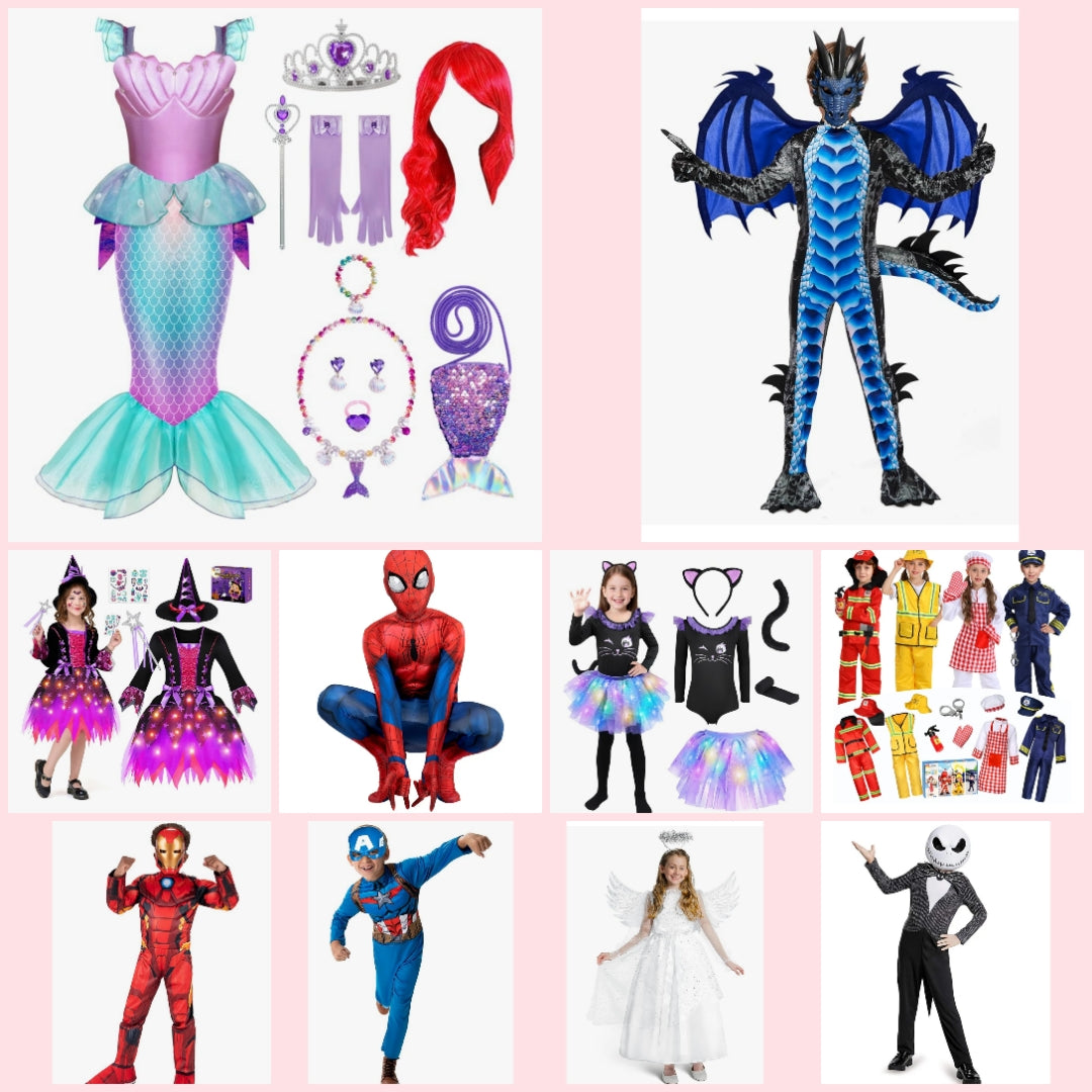 Kids Halloween costume includes everything as seen in photo choose by number below