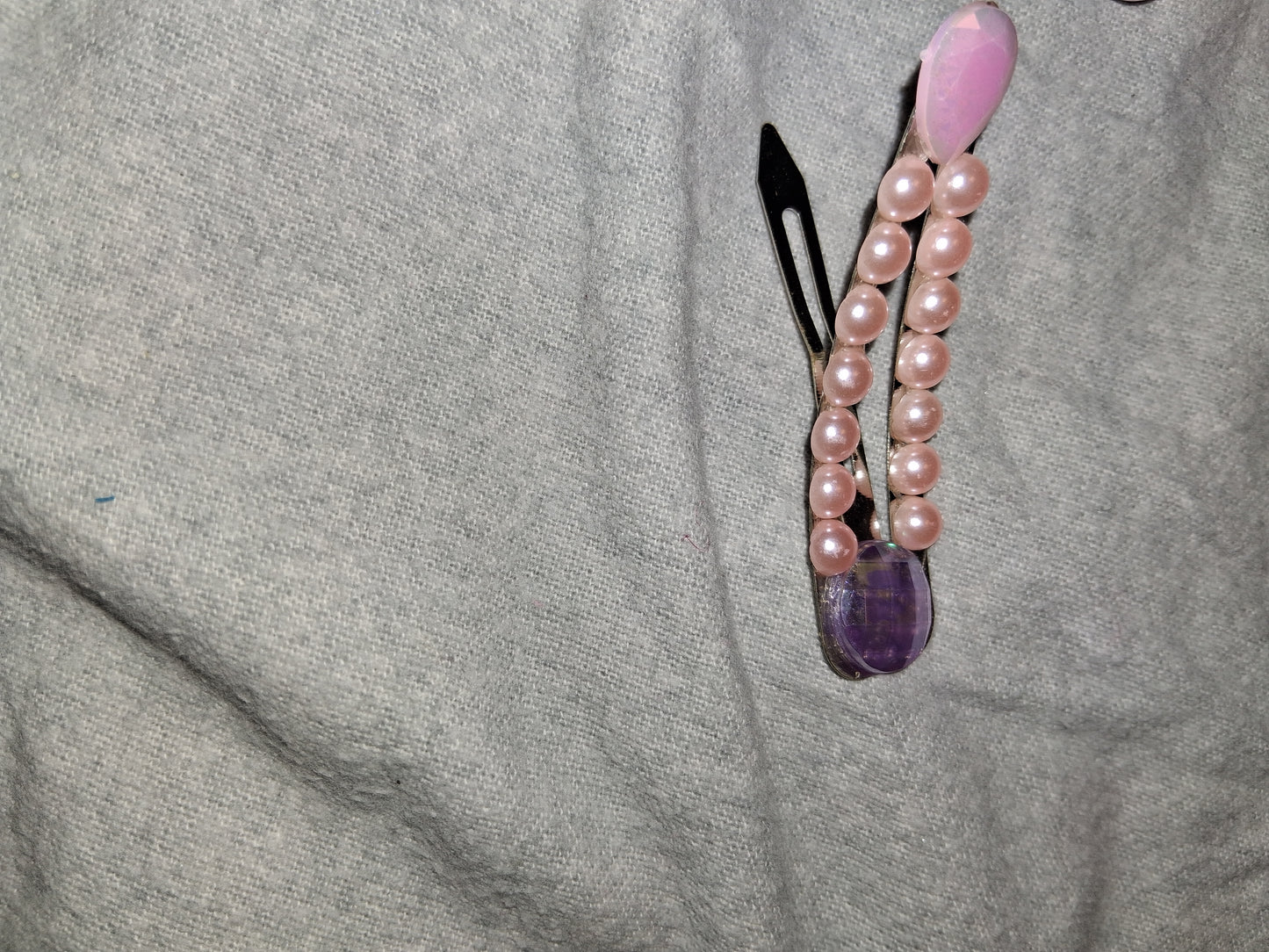 COCOMONEY HAIR CLIP 3INCH CUSTOM 1 OF A KIND PIECE with gemstones