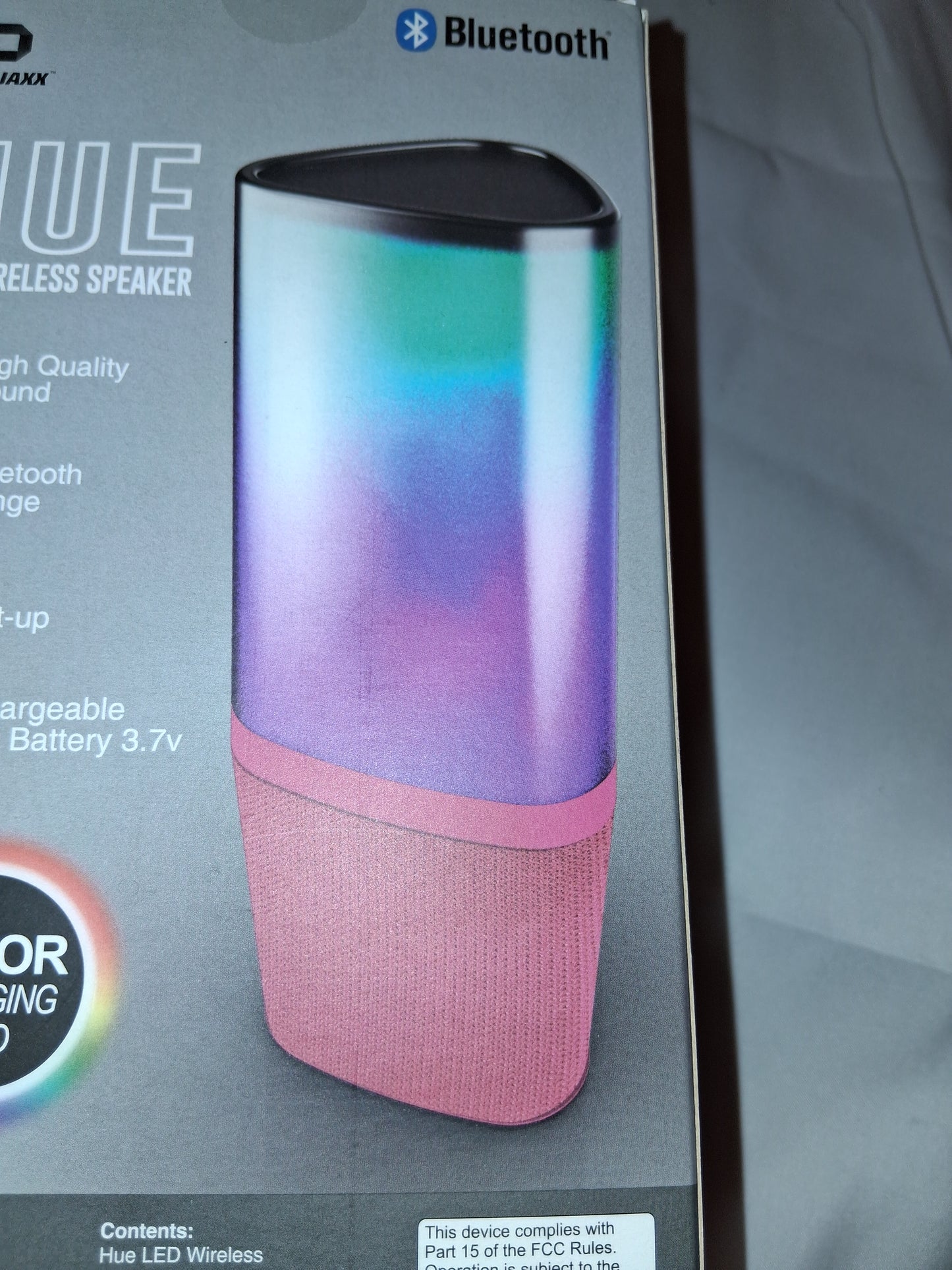 Bluetooth led speaker pink wireless only 1