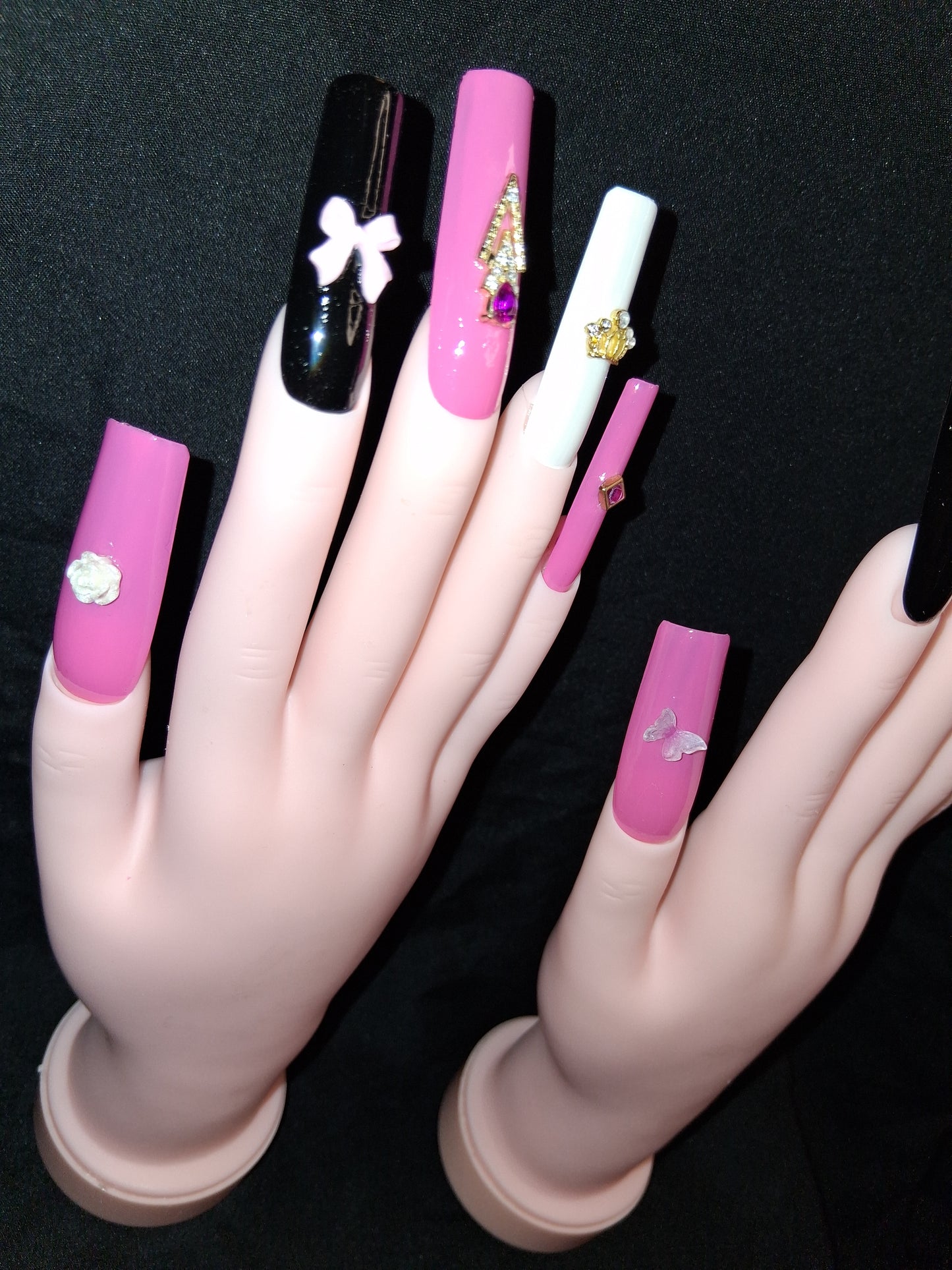 COCOMONEY NAILS CUSTOM 1 OF 1 GLUE ON PRESS ON COMES WITH FREE GIFTS #o89