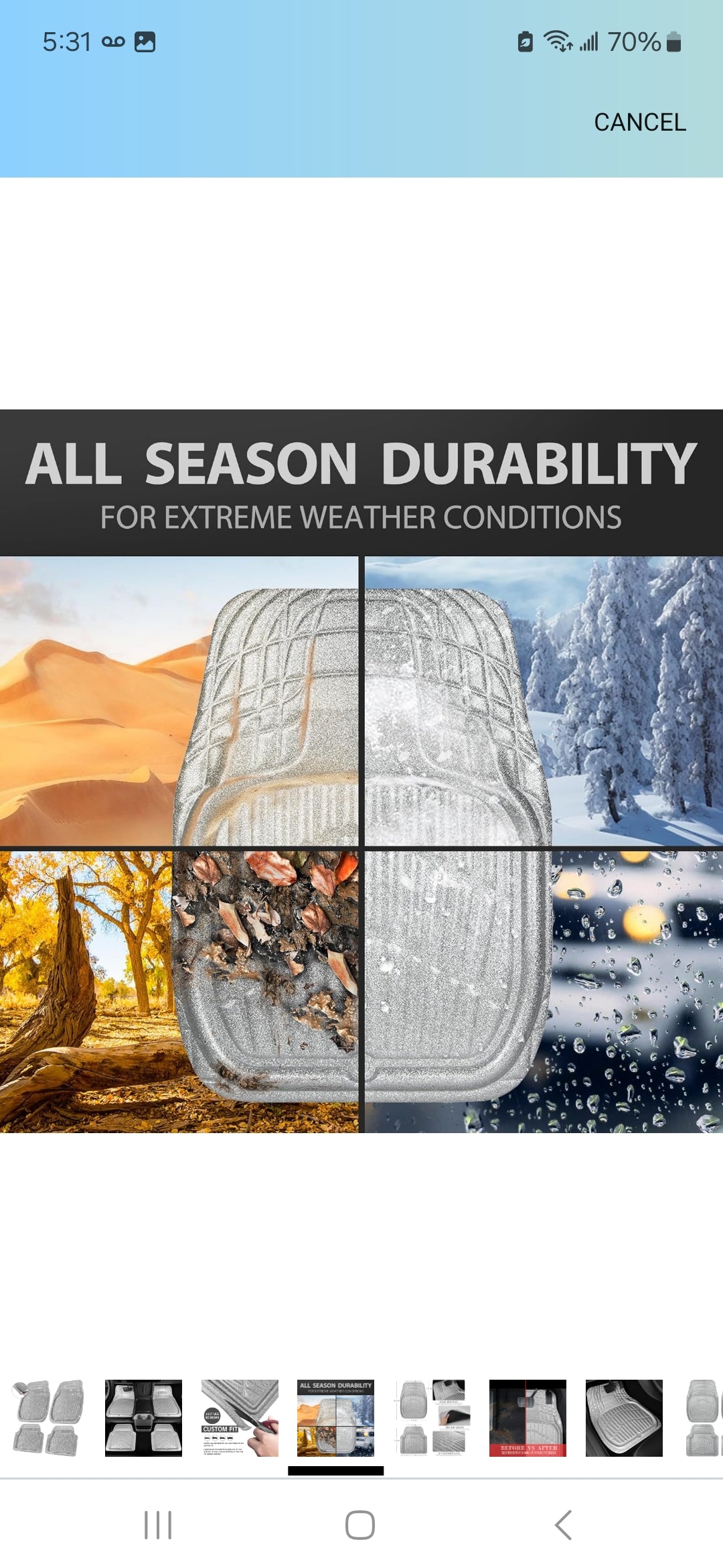 Shining Glitter Car Floor Mats 3D Leather Waterproof All Weather, Universal Trim to Fit & Anti-Slip, Safety & Light Easy Clean Install Fit for SUV,Truck,Auto,Sedan,Van Women 4 Piece (