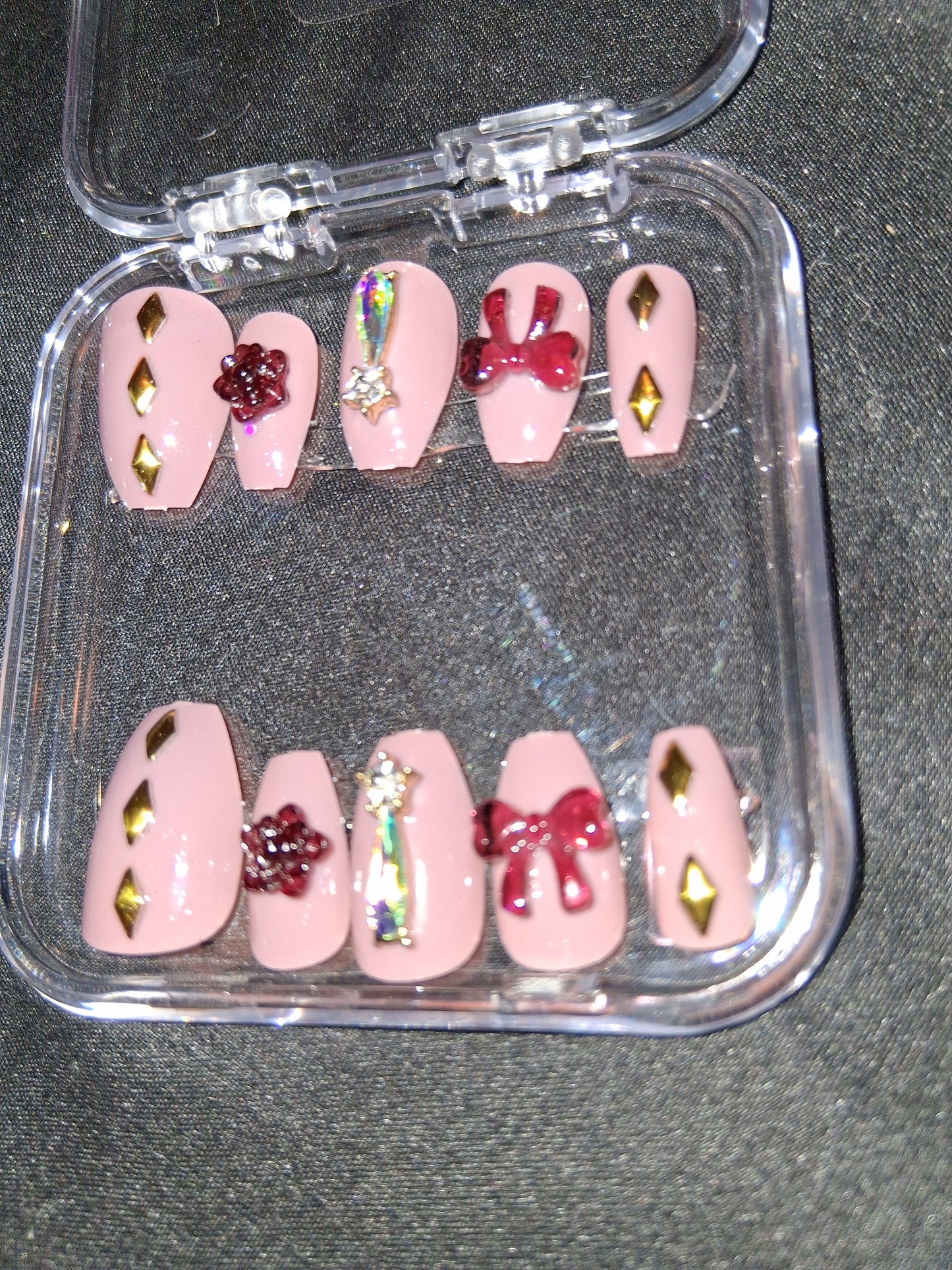 COCOMONEY NAILS CUSTOM ONE OF A KIND PIECES WITH NAIL BAG AND FREE GIFTS