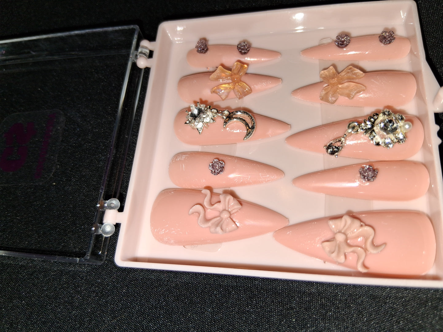 COCOMONEY NAILS CUSTOM ONE OF A KIND PIECES WITH NAIL BAG AND FREE GIFTS