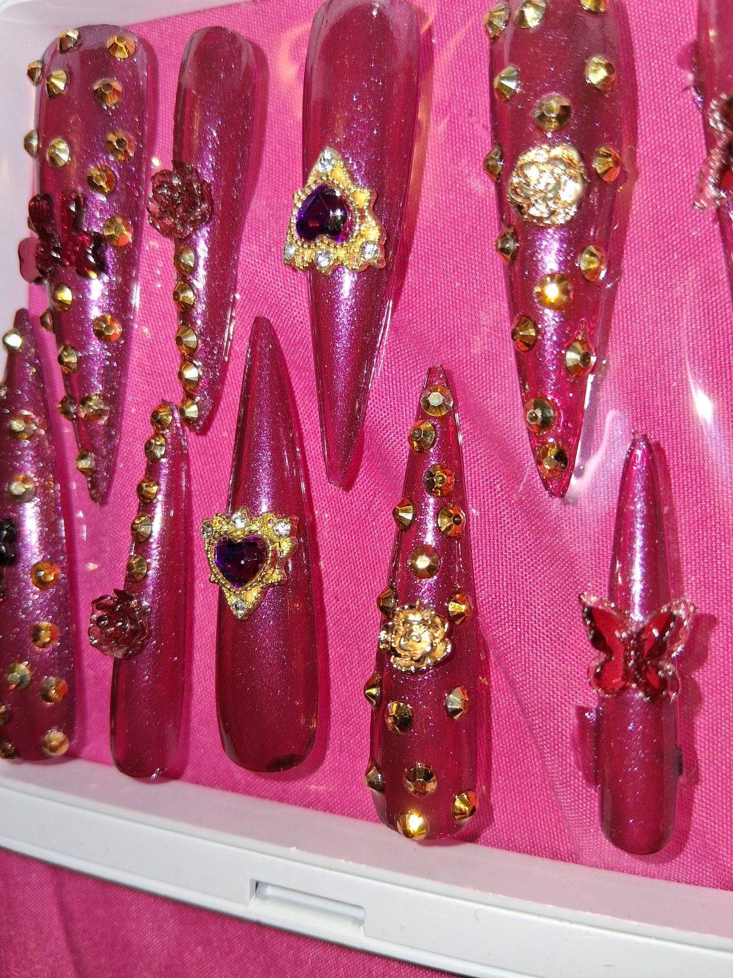 COCOMONEY NAILS CUSTOM 1 OF 1 GLUE ON PRESS ON COMES WITH FREE GIFTS #p64