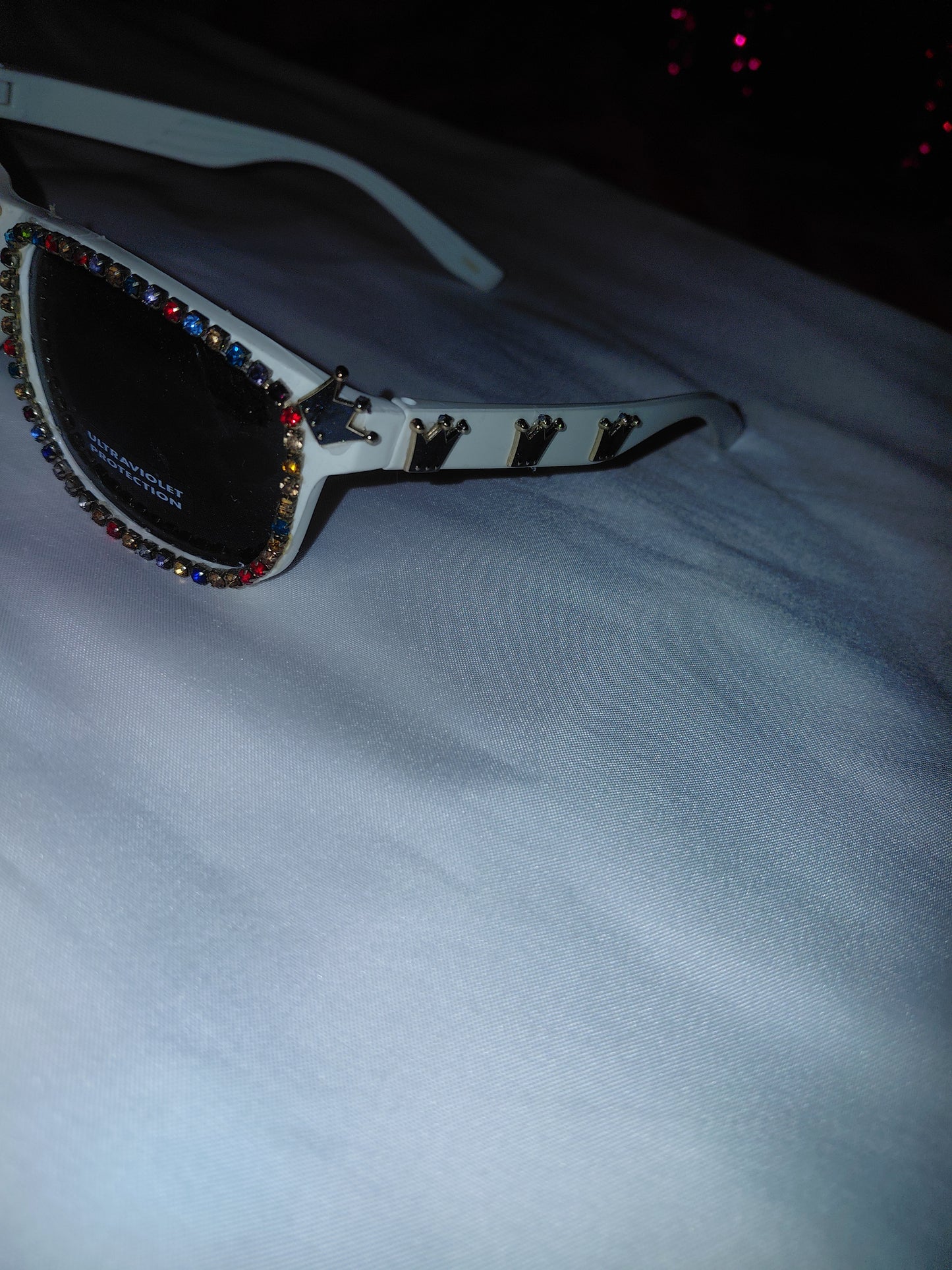 Cocomoney Glasses custom 1 of 1 pair sunglasses gemstones plastic materials uv COCOMONEY.STORE