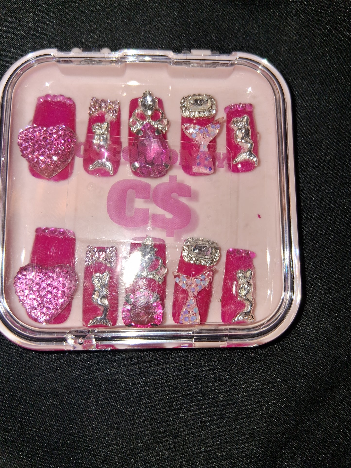 COCOMONEY NAILS CUSTOM 1 OF A KIND PIECES ACRYLIC COMES WITH FREE GIFTS