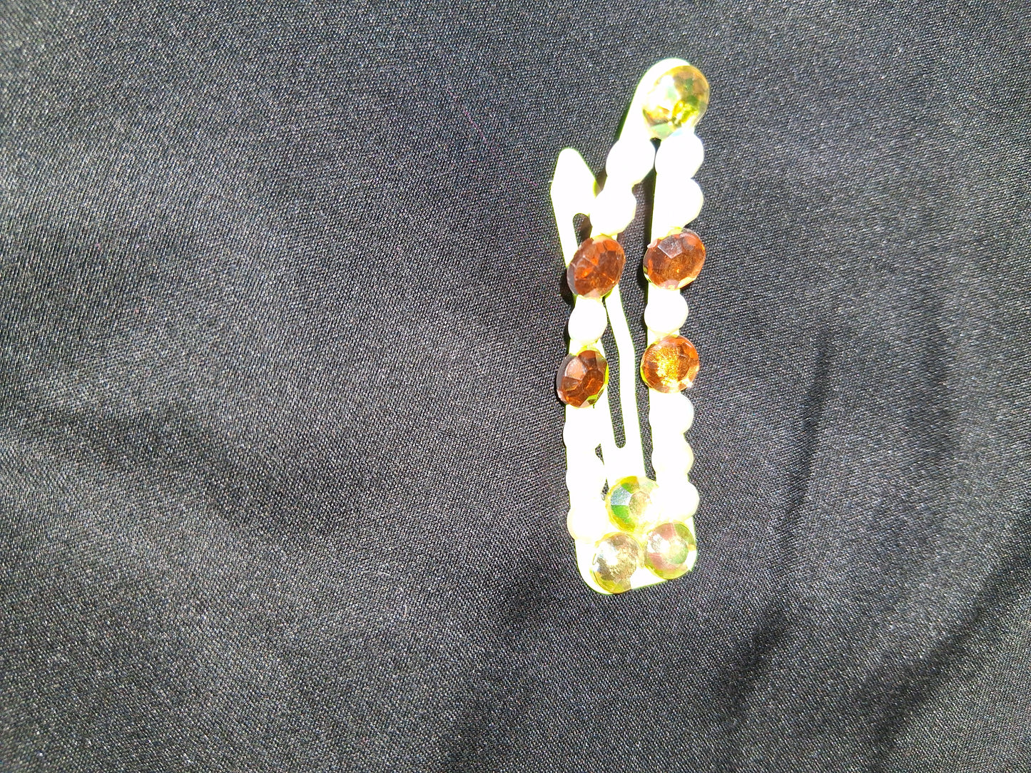 COCOMONEY HAIR CLIP 3INCH CUSTOM 1 OF A KIND PIECE with gemstones