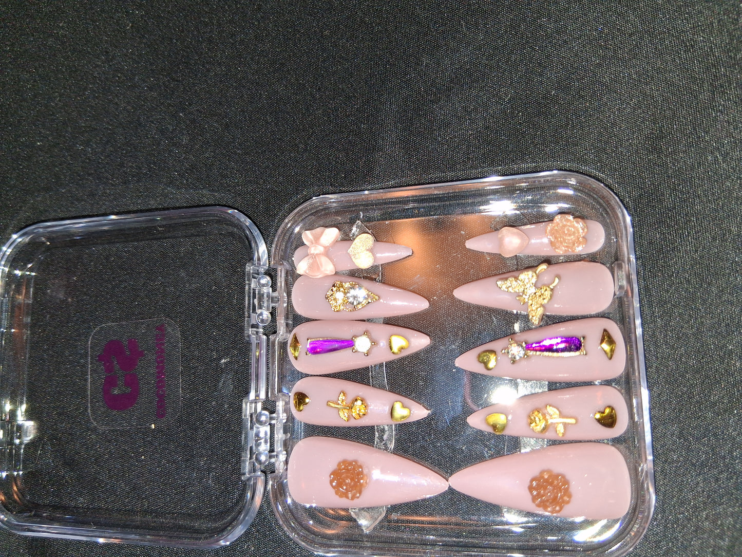 COCOMONEY NAILS CUSTOM ONE OF A KIND PIECES WITH NAIL BAG AND FREE GIFTS ACRYLIC