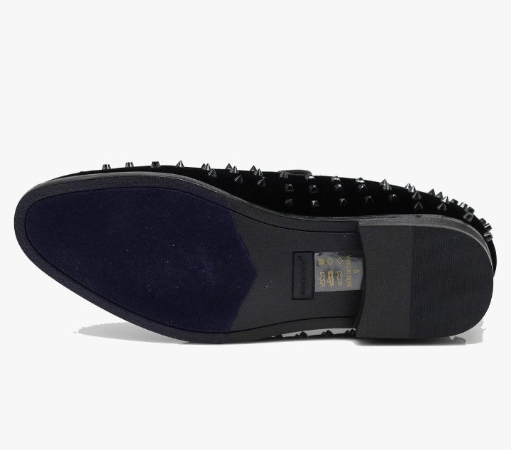 Velvet Rhinestone Designer Dress Loafers Slip On Shoes Classic Tuxedo Dress Shoes