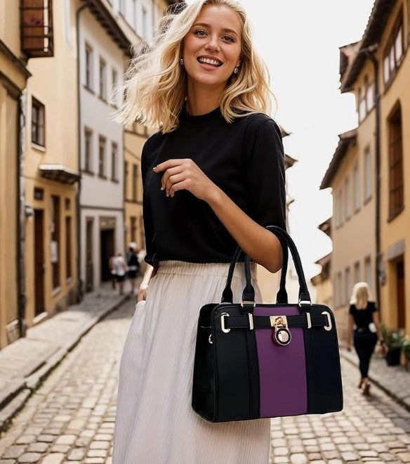 Handbags Sets For Women Shoulder Bags Top Handle Work Satchel Tote Purses Set With Matching Wallet 2pcs