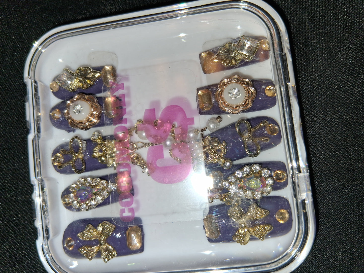 COCOMONEY NAILS CUSTOM ONE OF A KIND PIECES WITH NAIL BAG AND FREE GIFTS ACRYLIC