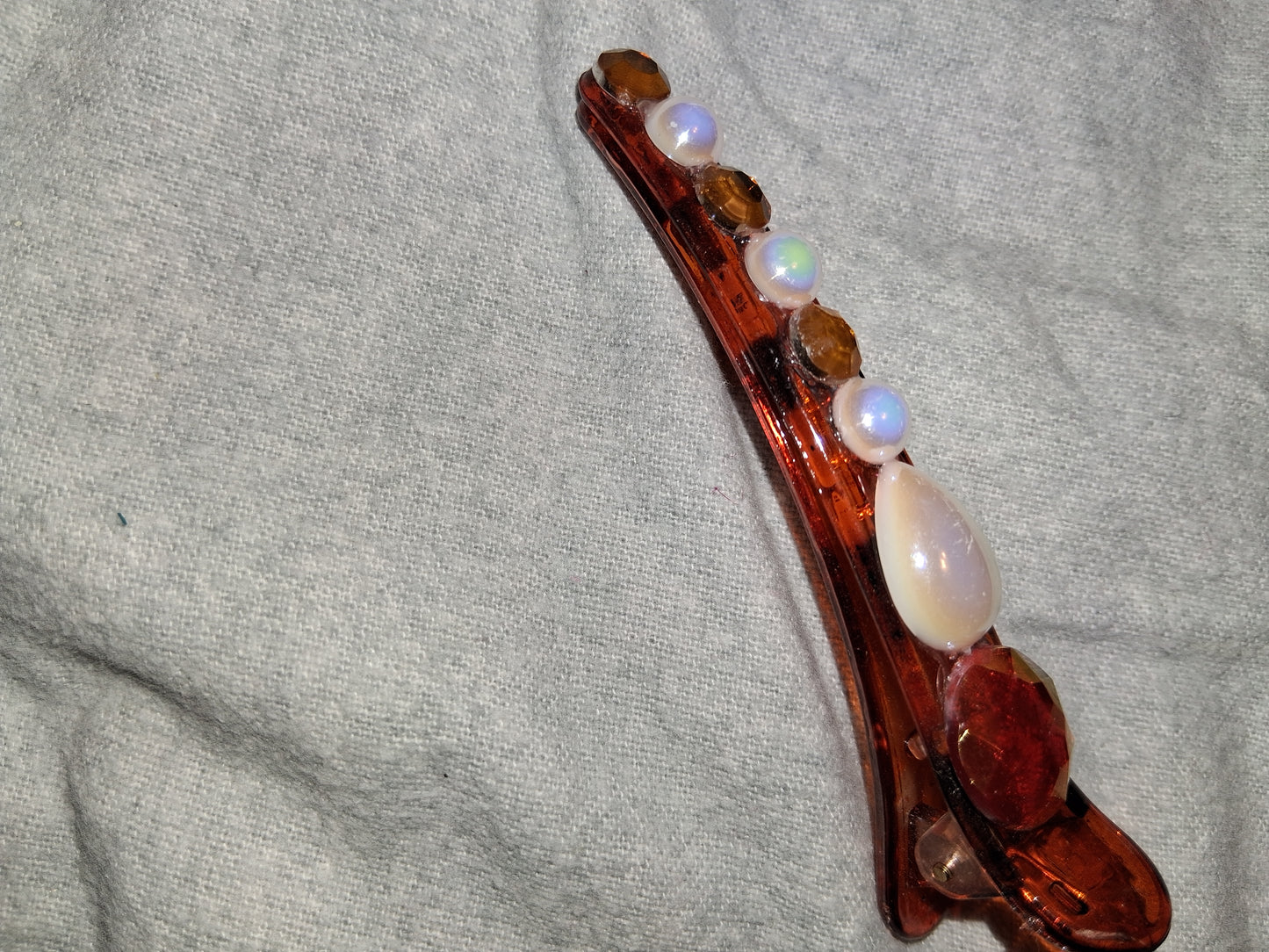 COCOMONEY HAIR CLIP 3INCH CUSTOM 1 OF A KIND PIECE with gemstones