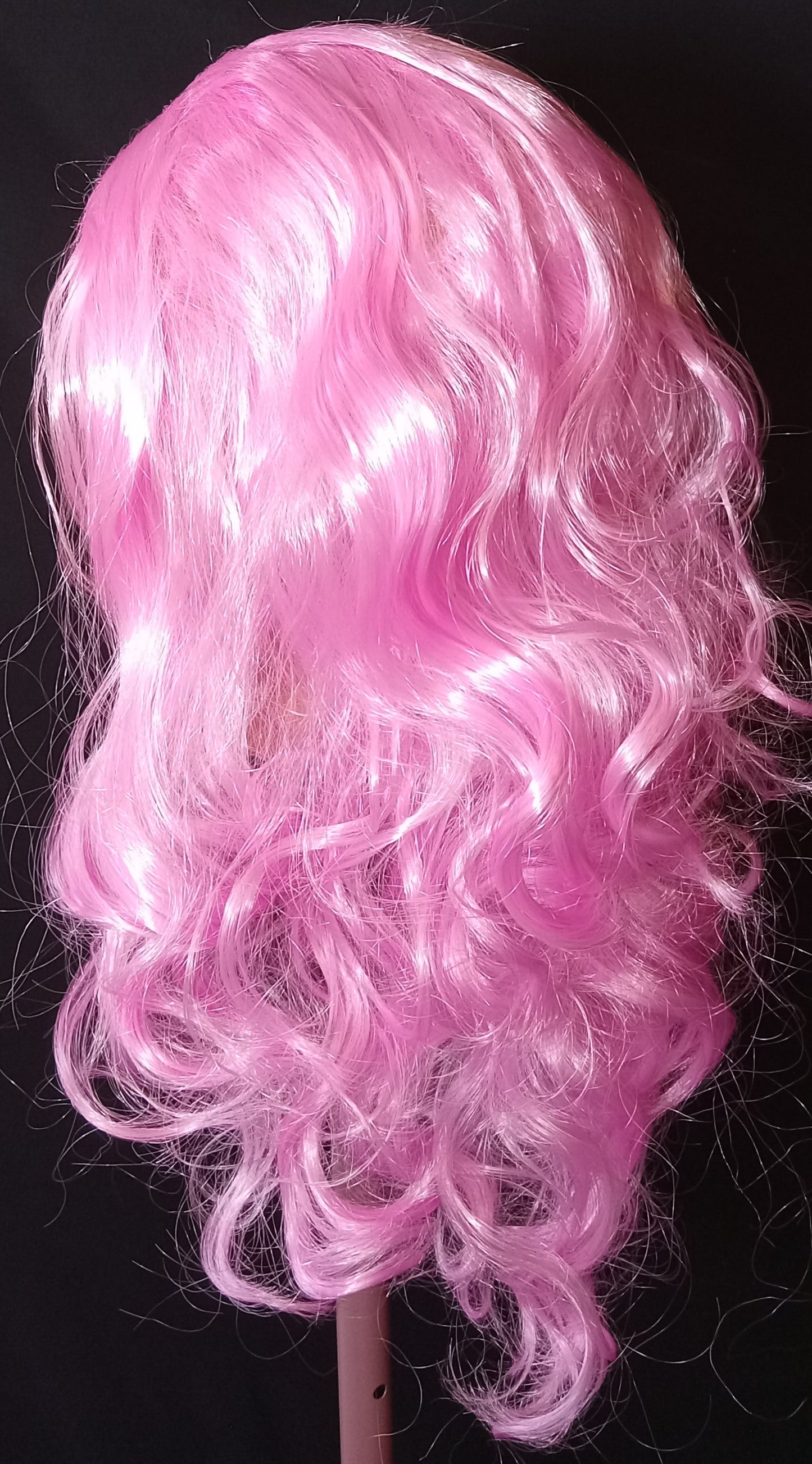COCOMONEY WIG PINK WAVY CURLY