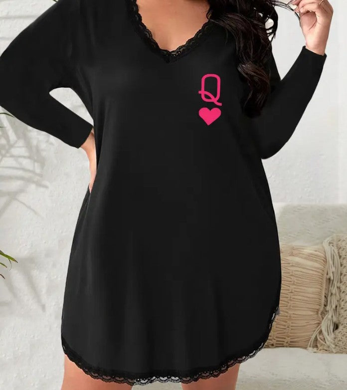 COCOMONEY NIGHT GOWN QUEEN OF HEARTS