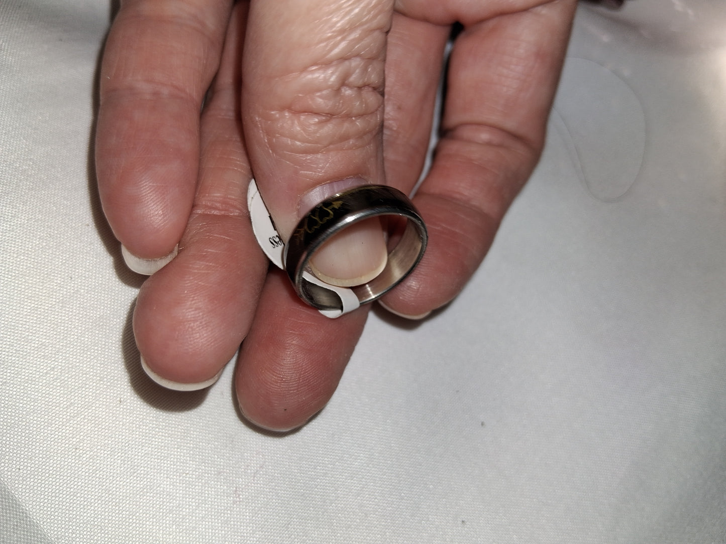 Womens stainless steel ring size 8