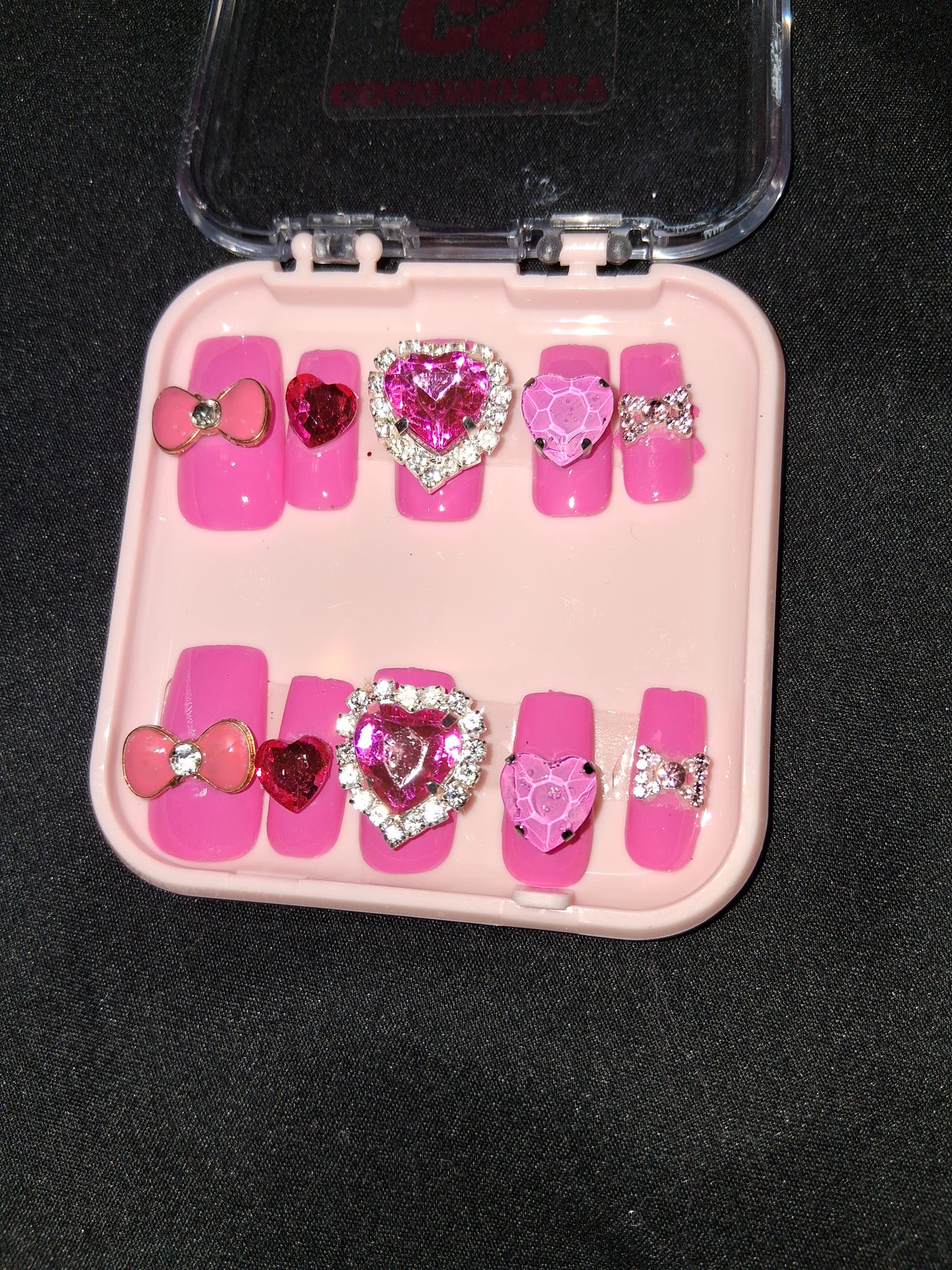 COCOMONEY NAILS CUSTOM ONE OF A KIND PIECES WITH NAIL BAG AND FREE GIFTS ACRYLIC