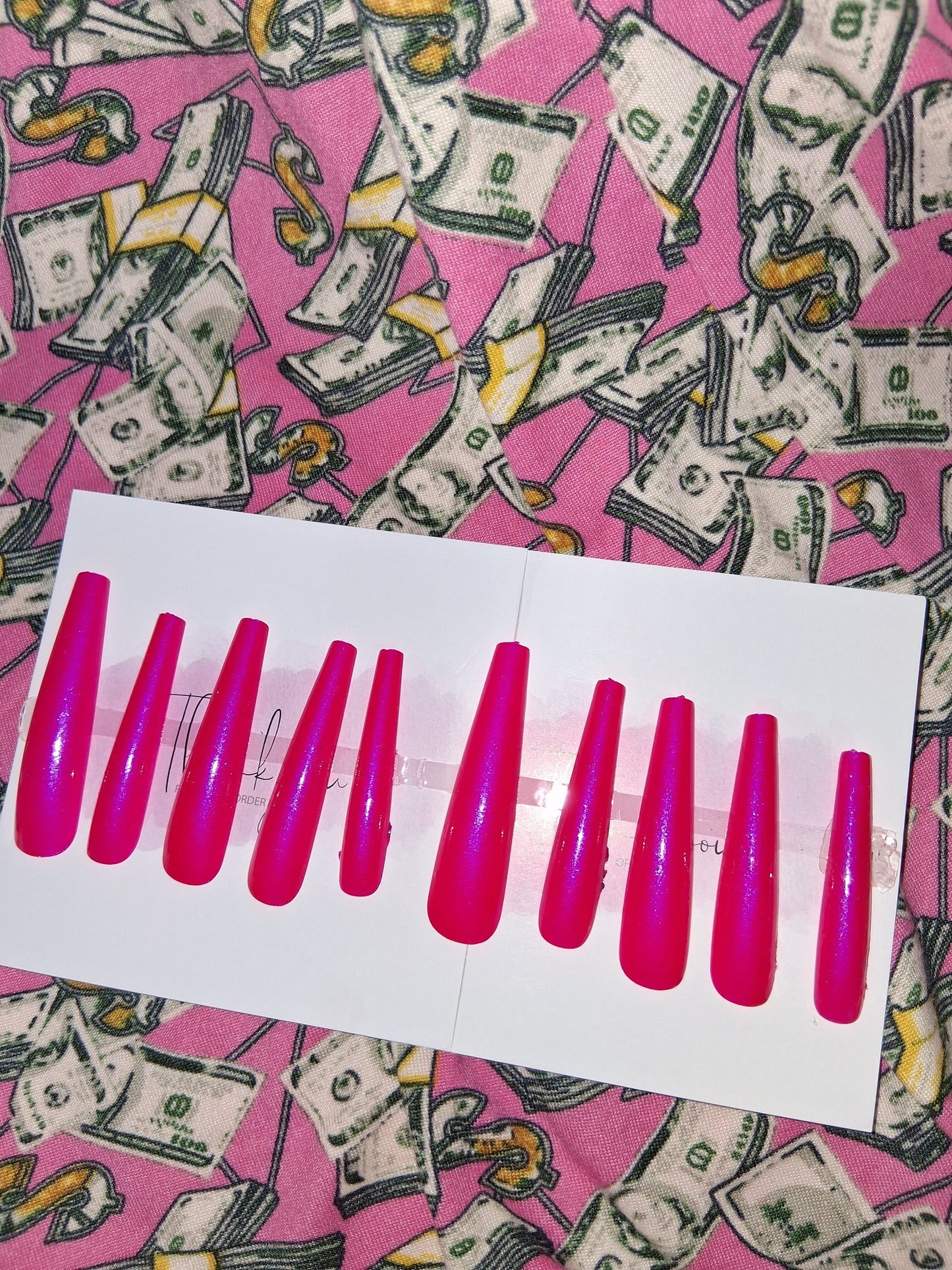 COCOMONEY NAILS CUSTOM 1 OF 1 GLUE ON PRESS ON COMES WITH FREE GIFTS #g2